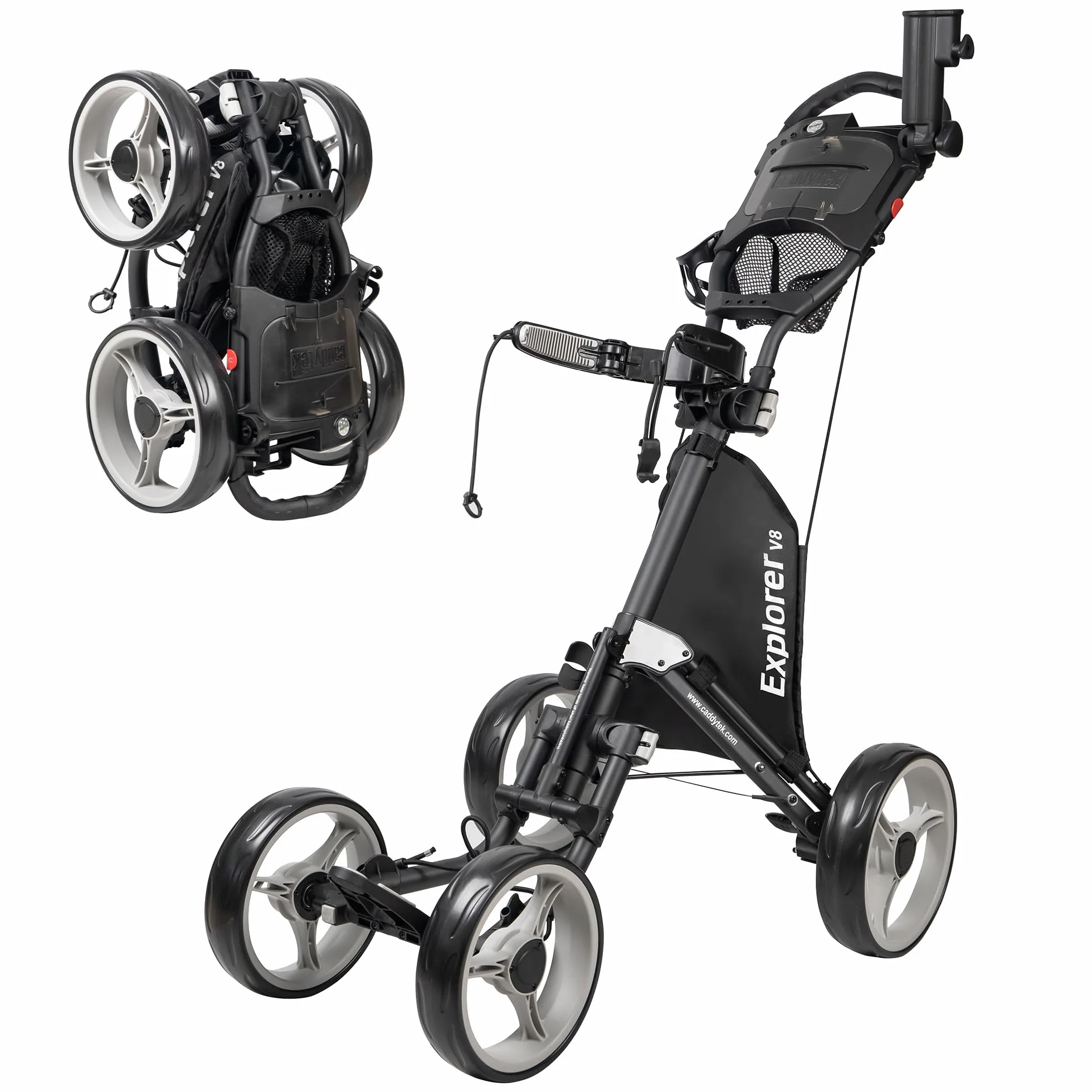CaddyTek Explorer V8 – SuperLite 4-kołowy wózek golfowy, wersja Explorer 8