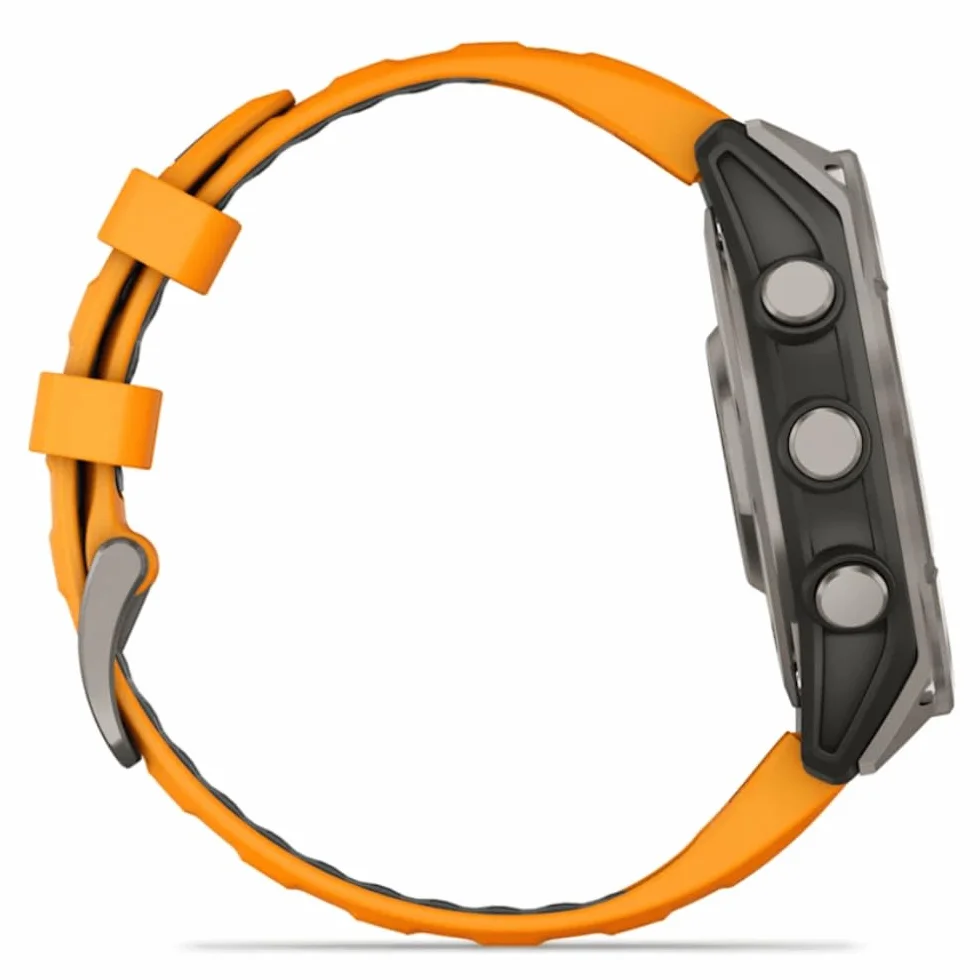 GARMIN FENIX 8-47 mm, AMOLED, SAPPHIRE TITANIUM ZE SPARKORANGE/GRAFITOWYM PASEM SILIKONOWYM