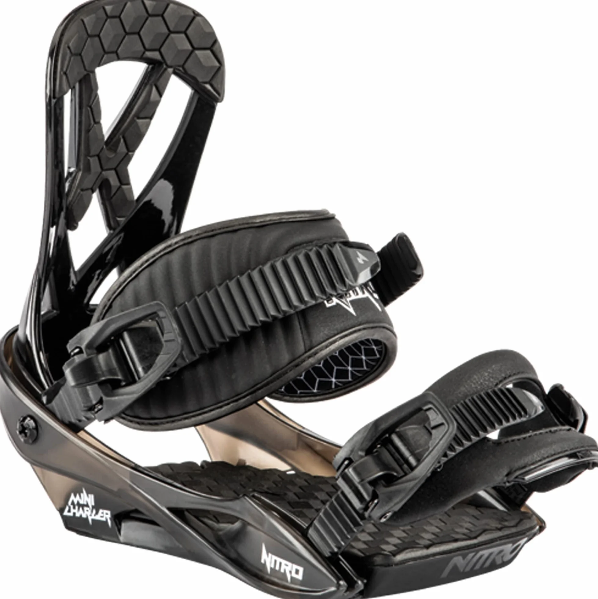 Nitro Mini Charger (Cardb.Box) Wiązania snowboardowe, Dzieci, Black, S