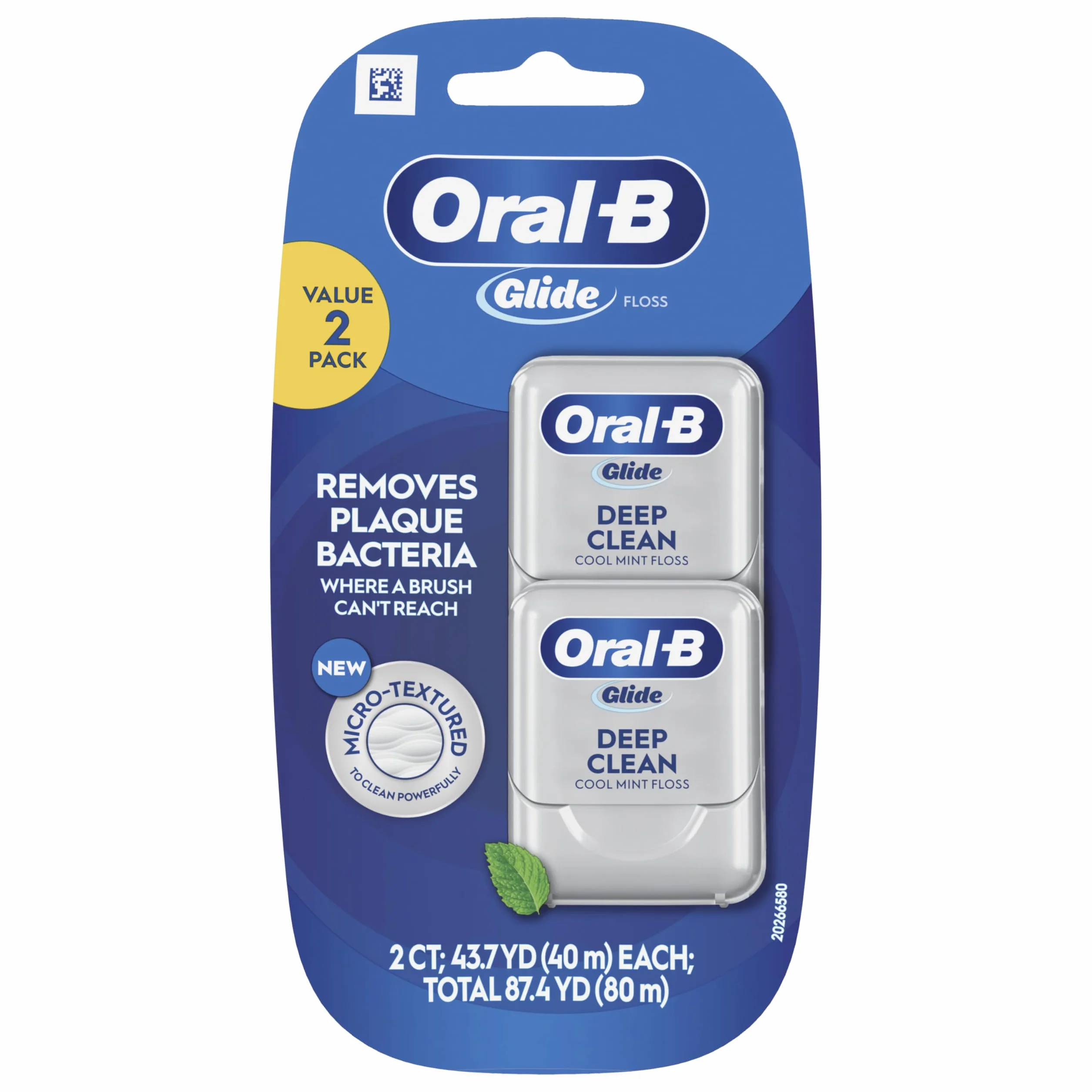 Oral-B Glide Pro-Health Deep Clean nić dentystyczna, chłodna mięta, 40 m, 2 sztuki