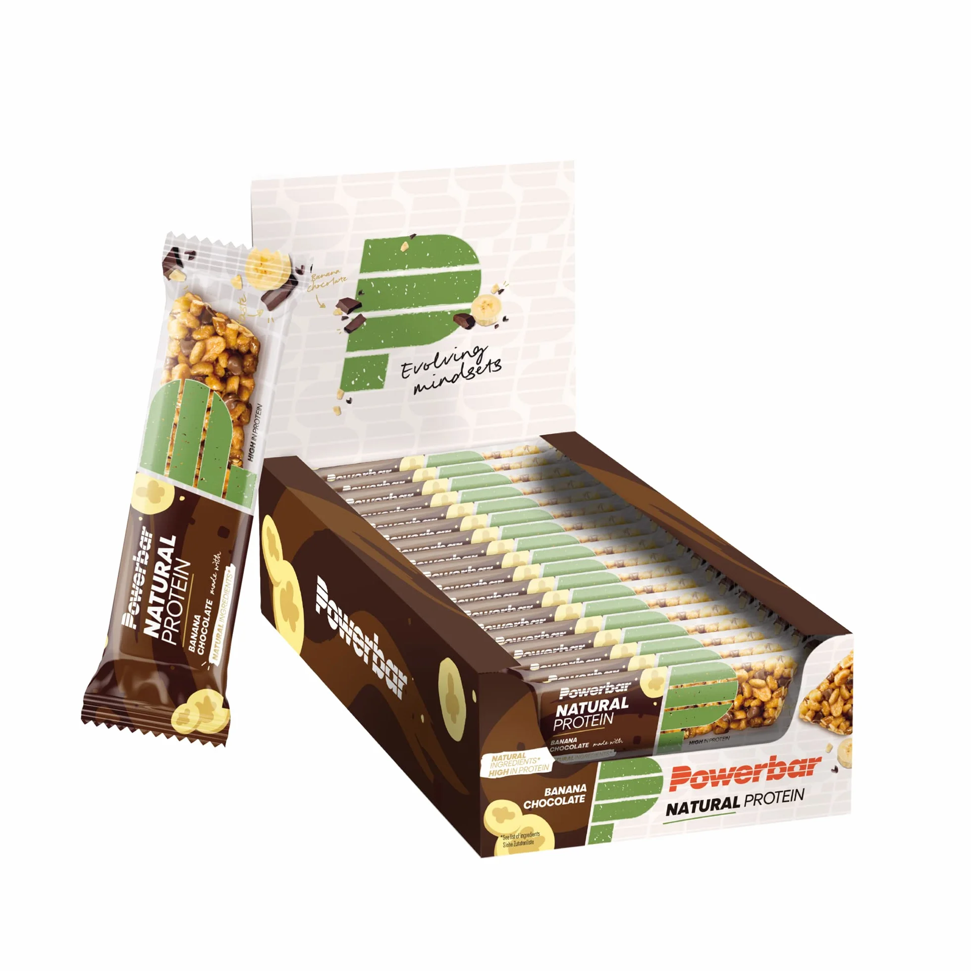Powerbar Natural Protein Banana Chocolate 18 x 40 g – wegański batonik proteinowy + naturalne składniki