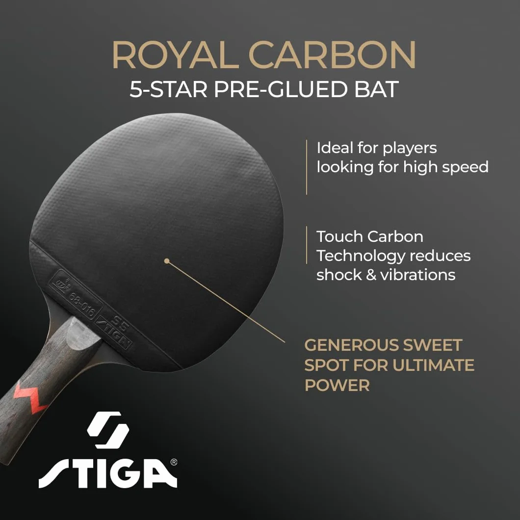 Stiga Pro Carbon 5-gwiazdkowa rakieta do tenisa stołowego czarna/czerwona