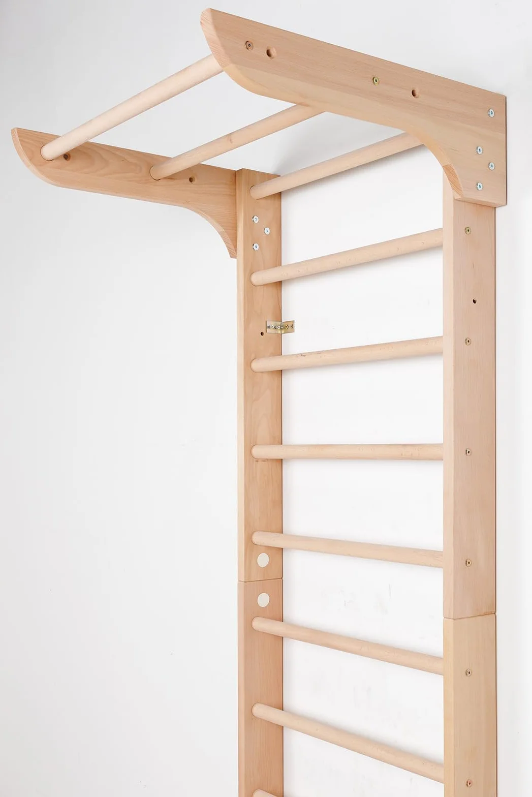Ściana gimnastyczna drewniana "Kinder-1-220" – Drabinka Gimnastyczna dla Dzieci i Dorosłych, Wall Bar do Home Gym, Kids Room, Fitness, Ćwiczenia i Zabawa, Swedish Ladder, Wooden wall bar
