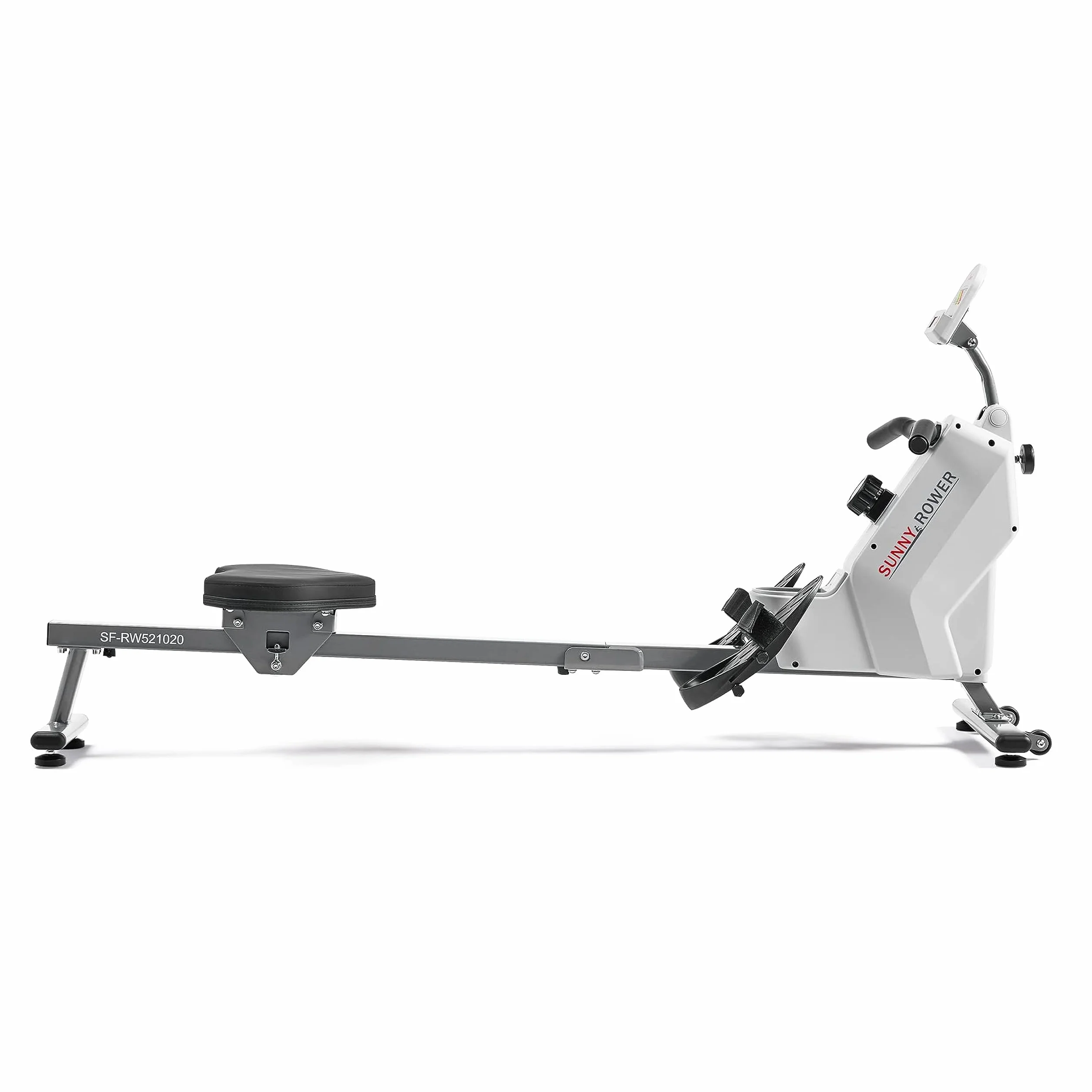 SUNNY HEALTH & FITNESS Kompaktowy składany wioślarz magnetyczny, domowy składany wioślarz, super cichy i płynny, ekskluzywne połączenie aplikacji SunnyFit - SF-RW521020