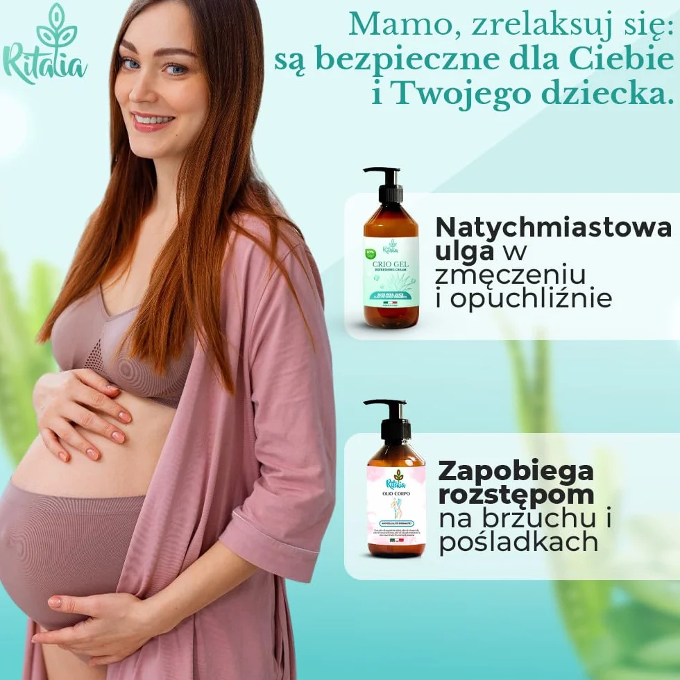 Ritalia® 250 ml KREM na żylaki efekt chłodzący Cryo gel BIO NA CIĘŻKIE NOGI KRĄŻENIE pajączki naczyniowe opuchnięte nogi i stopy silna ulga przeciwzapalna