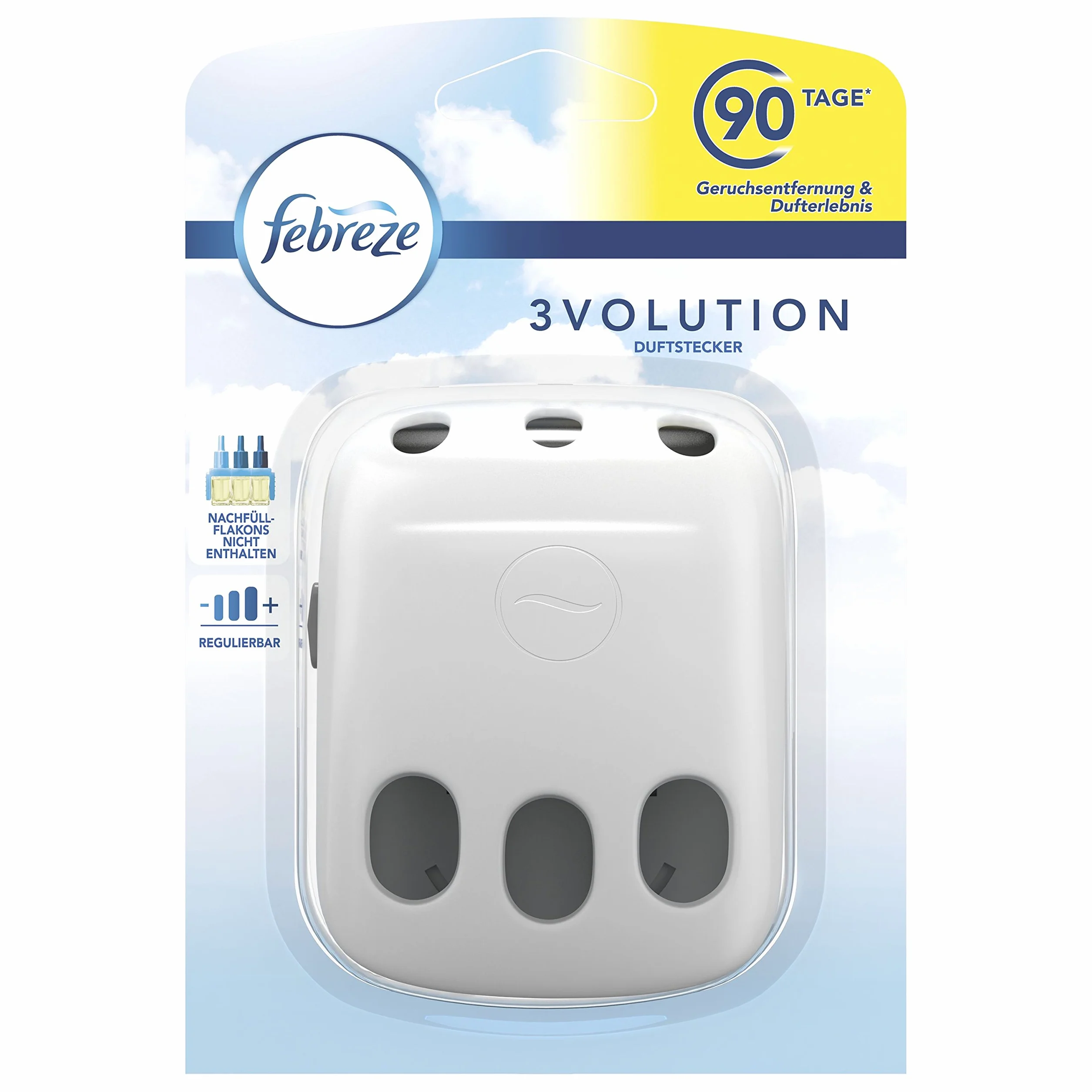 Febreze 3Volution zatyczka zapachowa, zapach do pomieszczeń i odświeżacz powietrza, naprzemienne zapachy, zwalczanie zapachów