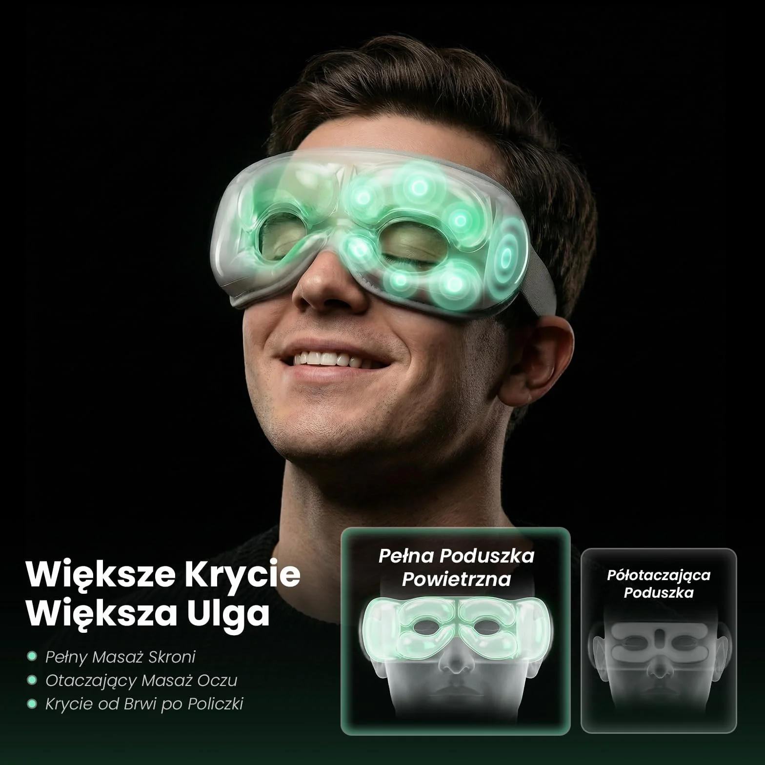 Bob and Brad EyeOasis 3 masażer do oczu z funkcją podgrzewania i chłodzenia, kompresją i muzyką, inteligentna maska na oczy dla zmęczonych i suchych oczu, prezent dla kobiet i mężczyzn
