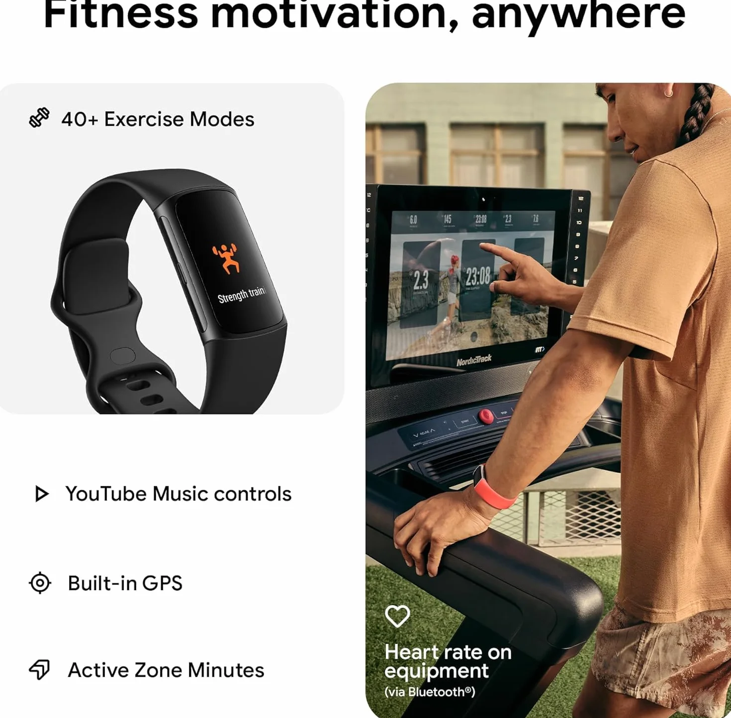 Fitbit Charge 6 Amoled Activity Tracker Black