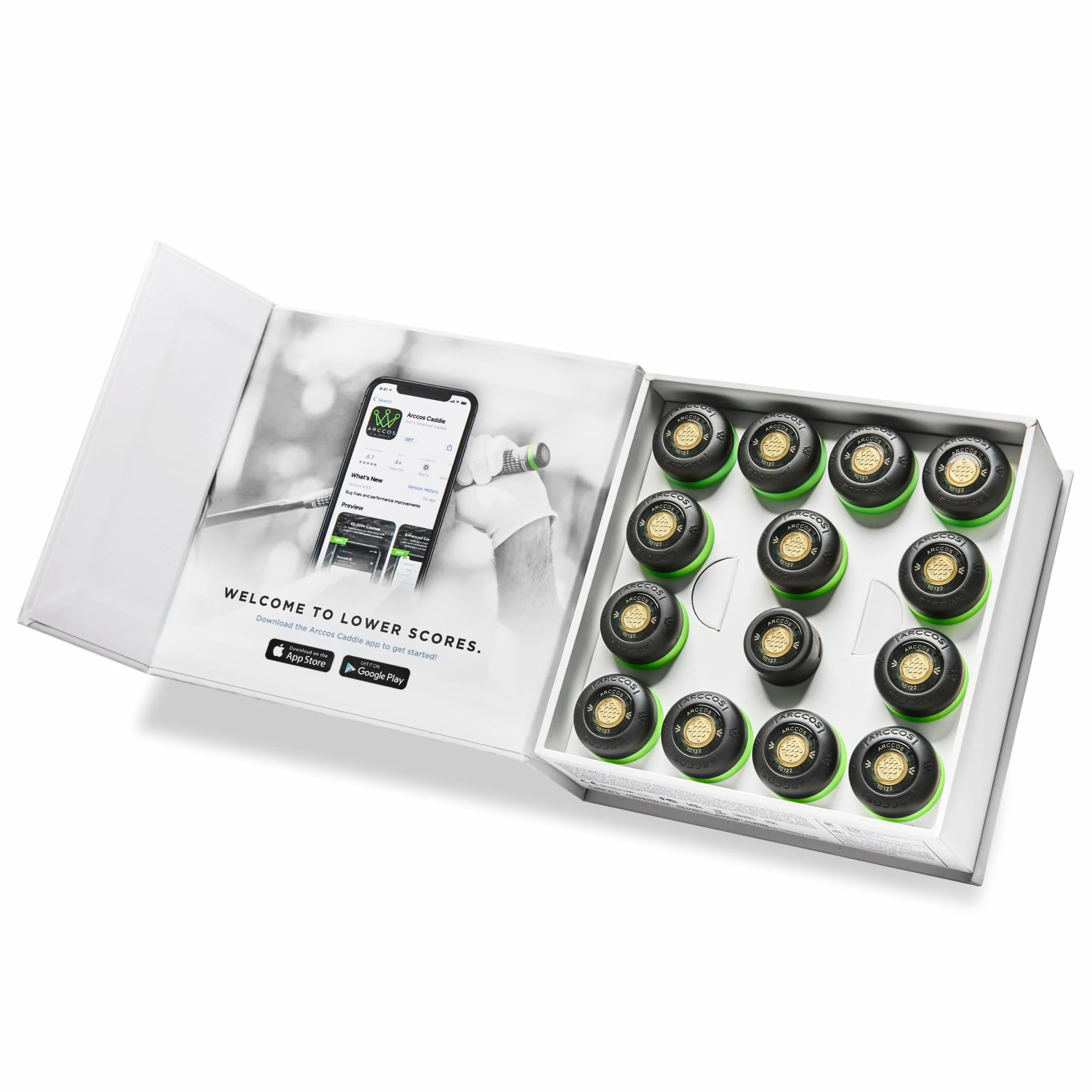 Arccos Golf Smart Sensors Swing Trainer Aid - pierwszy w historii dalmierz GPS zasilany przez AI Gen 3+