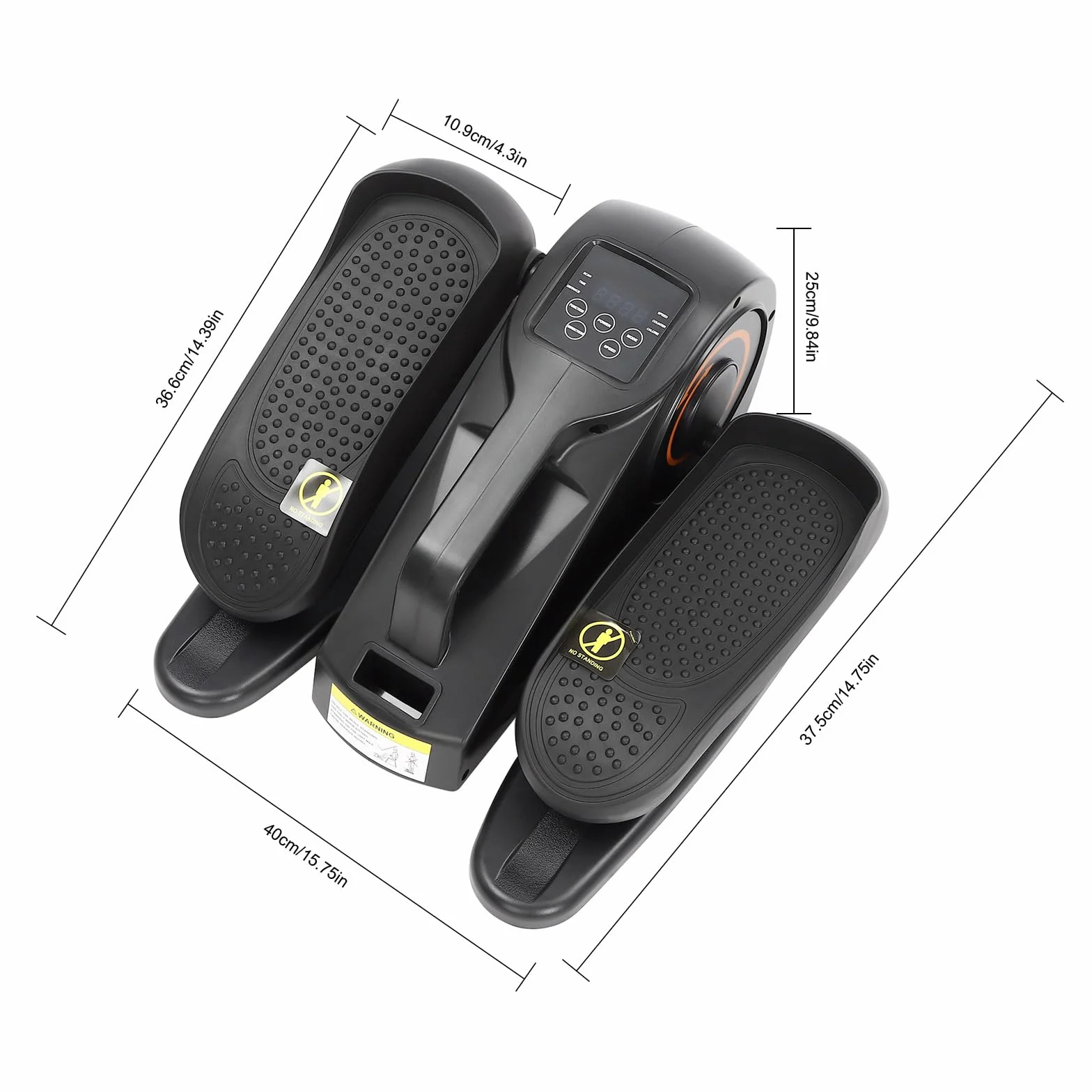Mini trener nóg pod biurko 50 W regulowana prędkość ekran LED pilot zdalnego sterowania antypoślizgowe pedały