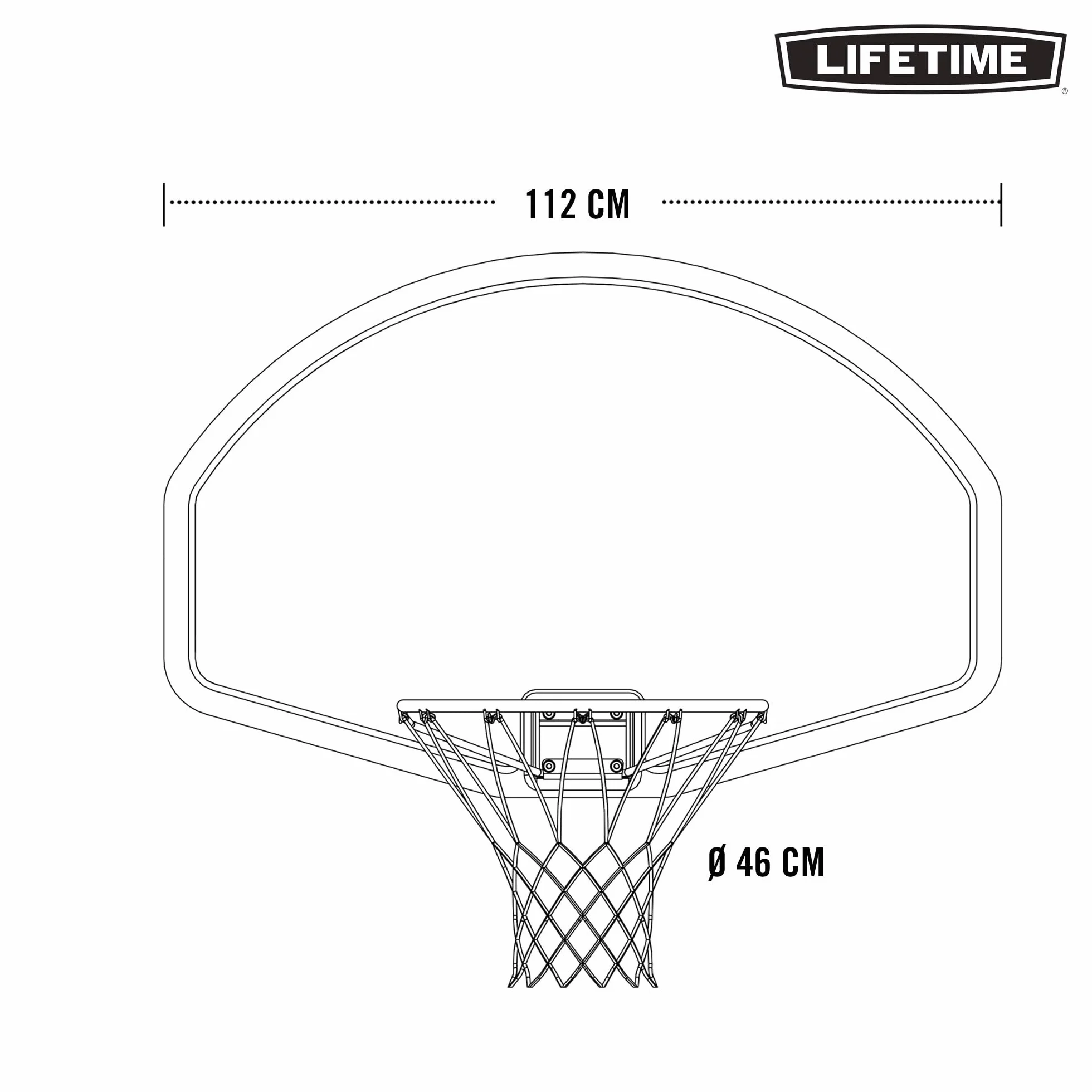 Lifetime 112 cm Impact Tablica do koszykówki i obręczy Combo
