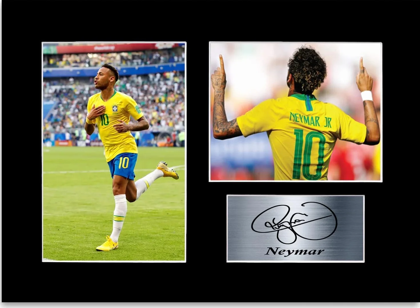 Neymar Brazylia piłkarz A4 drukowany podpisany autograf zdjęcie uchwyt prezentowy prezent
