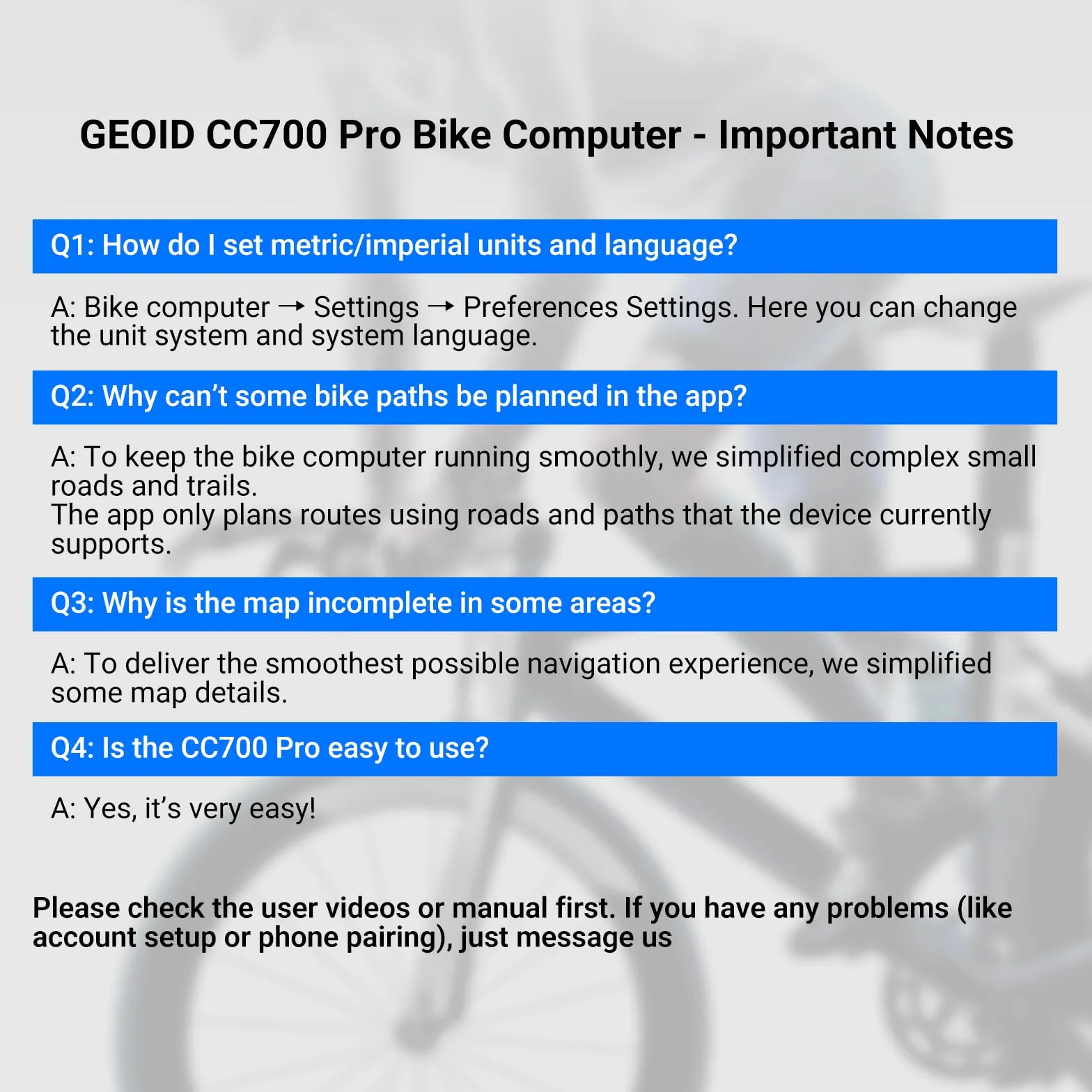 GEOID CC700 Pro 2,8" kolorowy ekran dotykowy licznik rowerowy GPS nawigacja map rerouting WiFi auto sync ANT+ Bluetooth powiadomienia IPX7 trening indoor