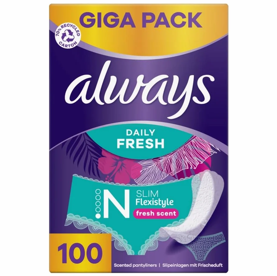 Always 8001090737892 Wkładki higieniczne, 100 Sztuk