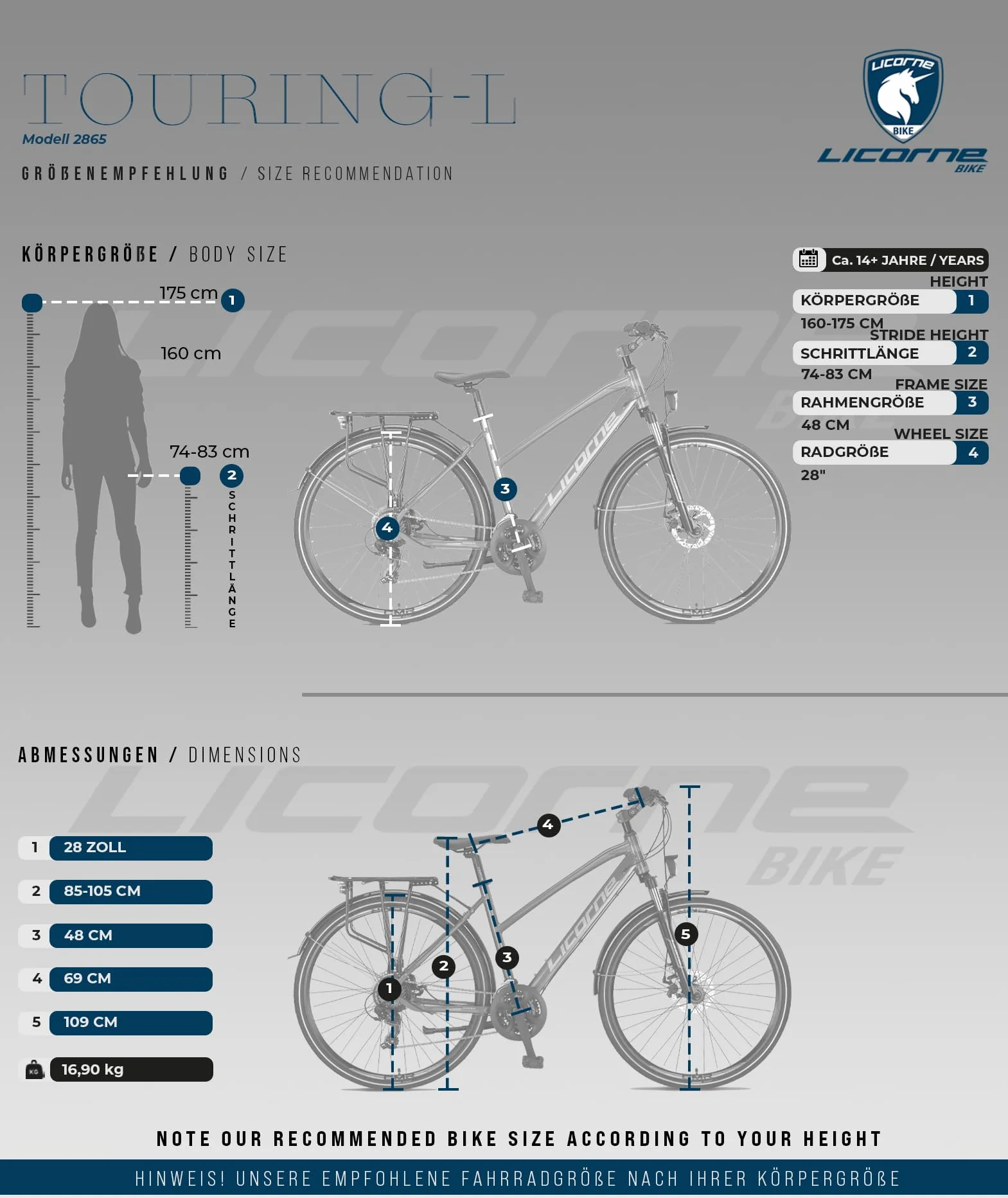 Licorne Bike Rower trekkingowy klasy premium, 28 cali, aluminiowe hamulce tarczowe, rower dla chłopców, dziewcząt, kobiet i mężczyzn, 21-biegowa przerzutka, rower górski