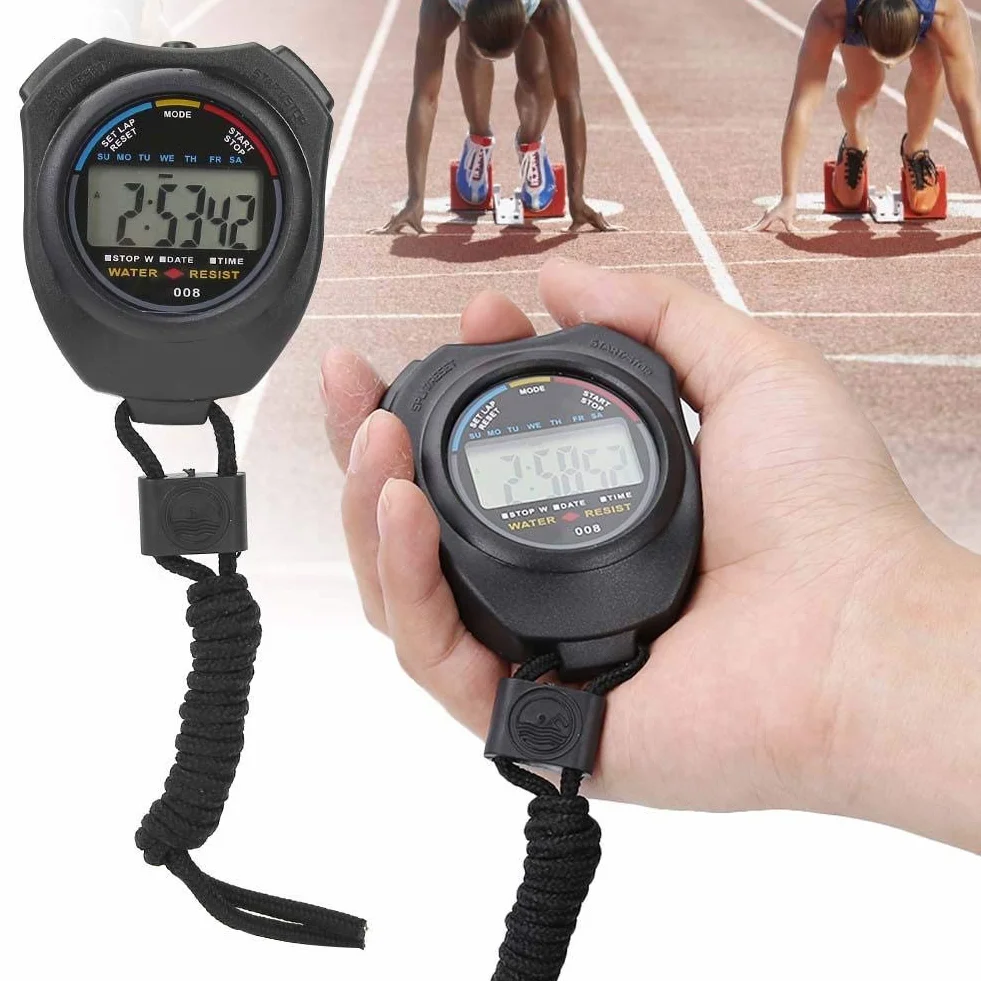 Stop zegarki sportowe, stoper sportowy, 2 sztuki, cyfrowy zegarek, sportowy zegarek, wielofunkcyjny, cyfrowy, kieszonkowy stoper, do biegania/biegania