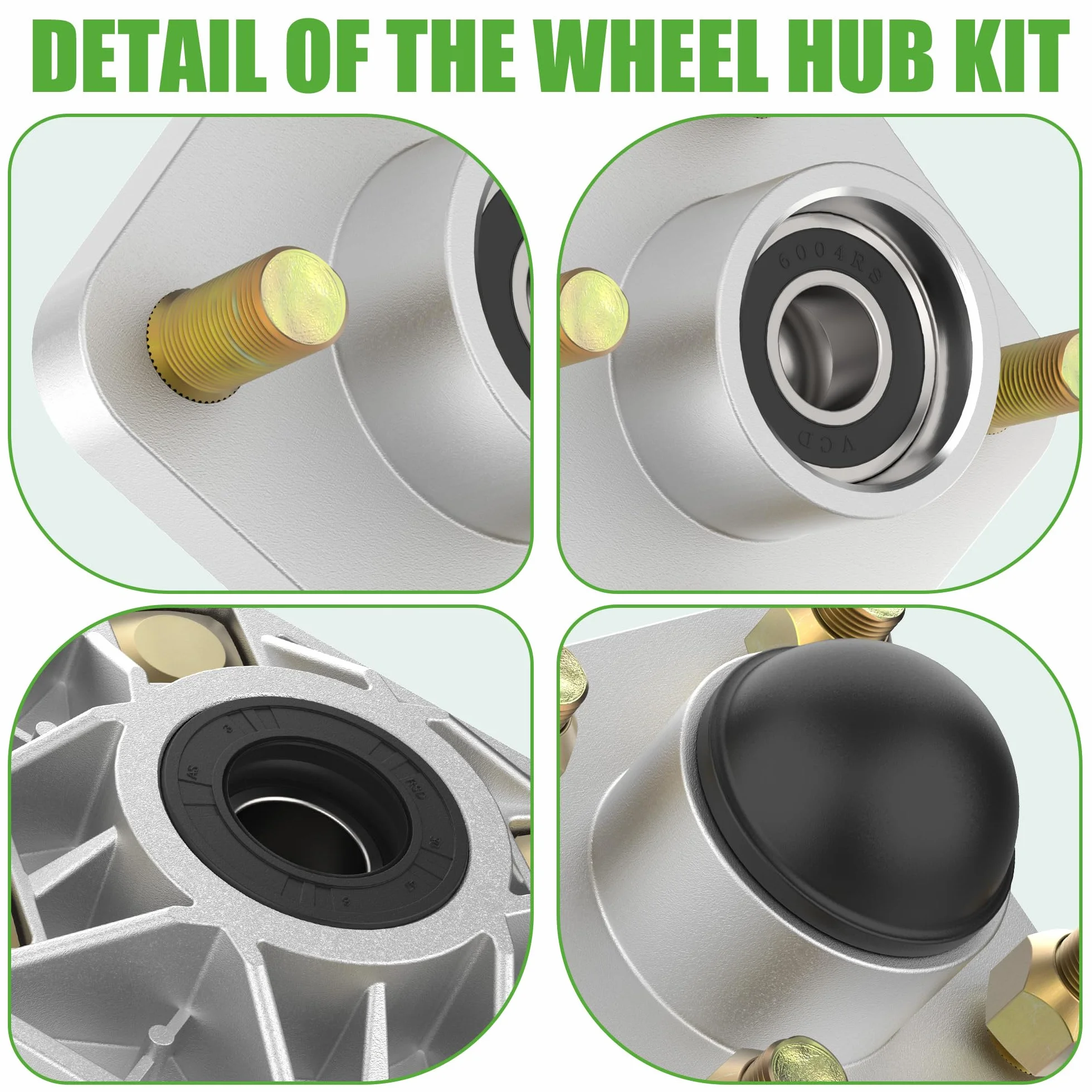 10L0L Piasta z aluminium przedniego koła pasuje do Yamaha G2/G8/G9/G14/G16/G19/G22/G29 gazowy lub elektryczny wózek golfowy JG5-WF511-10-00 (2 szt.)