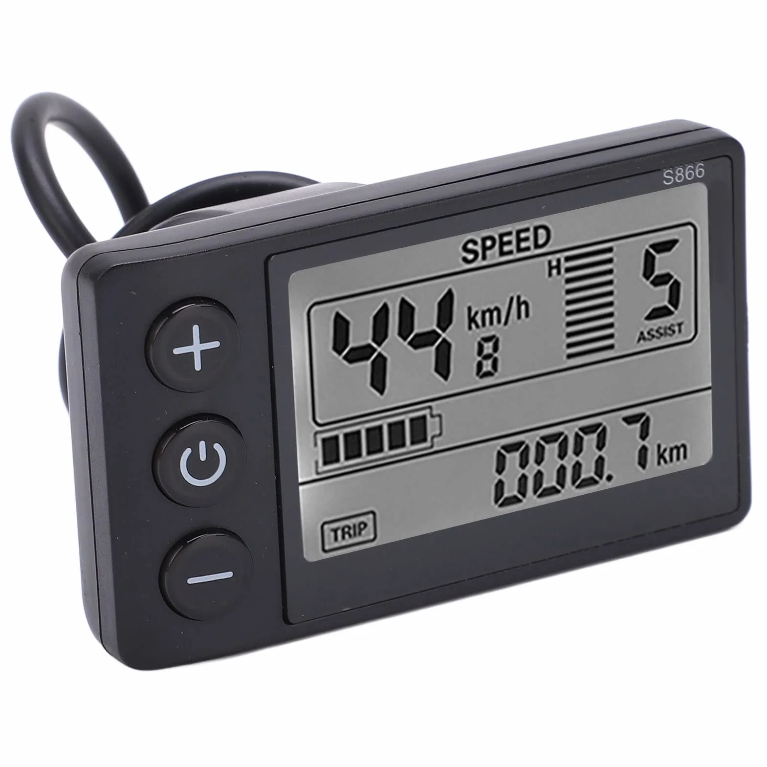Keenso Miernik wyświetlacza LCD S866, 24 V, 36 V, 48 V, panel sterowania z wodoodporną wtyczką