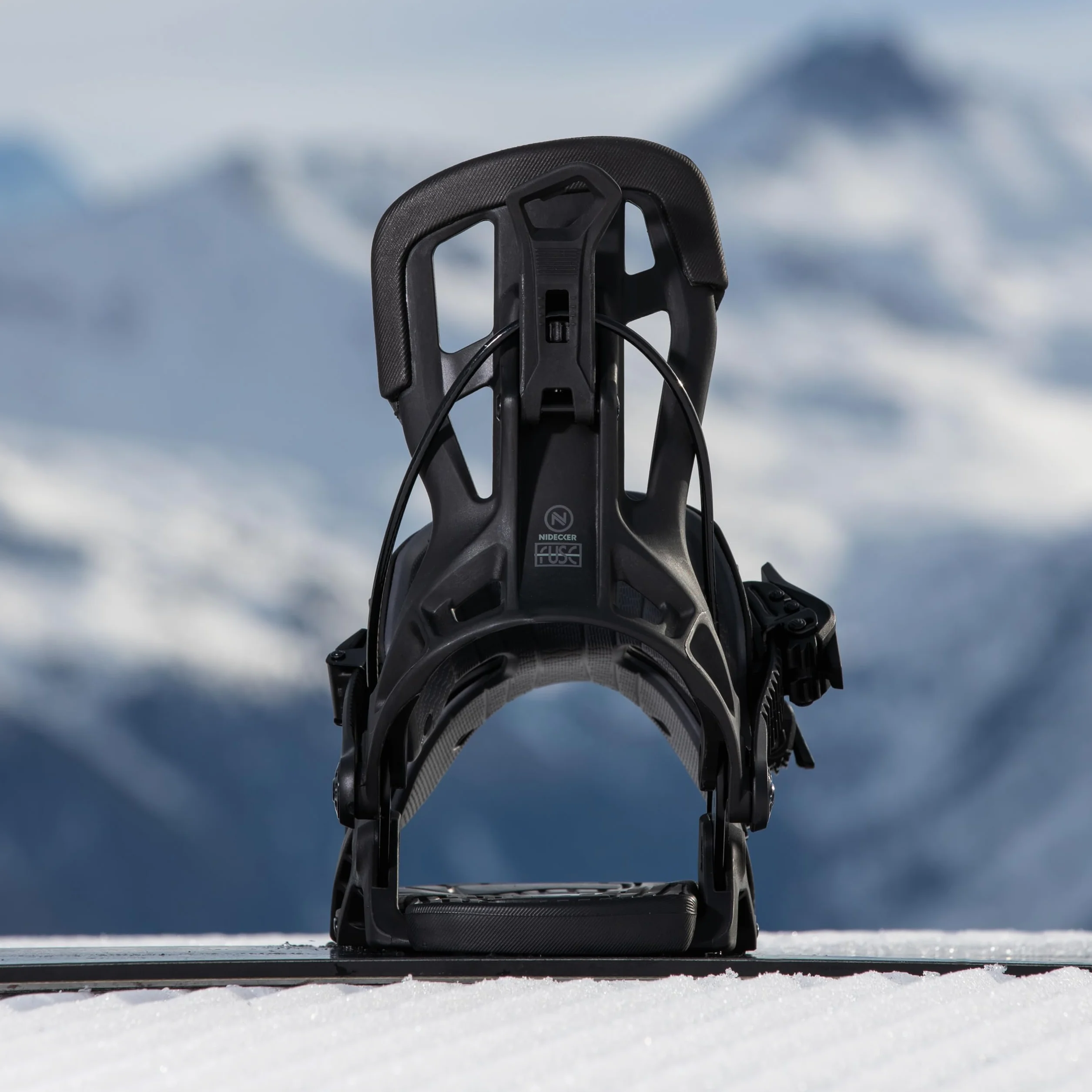 Nidecker Flow Fuse Snowboard Bindings Speed-Entry Fusion PowerStrap Glass Filled Nylonowa Płyta Bazowa