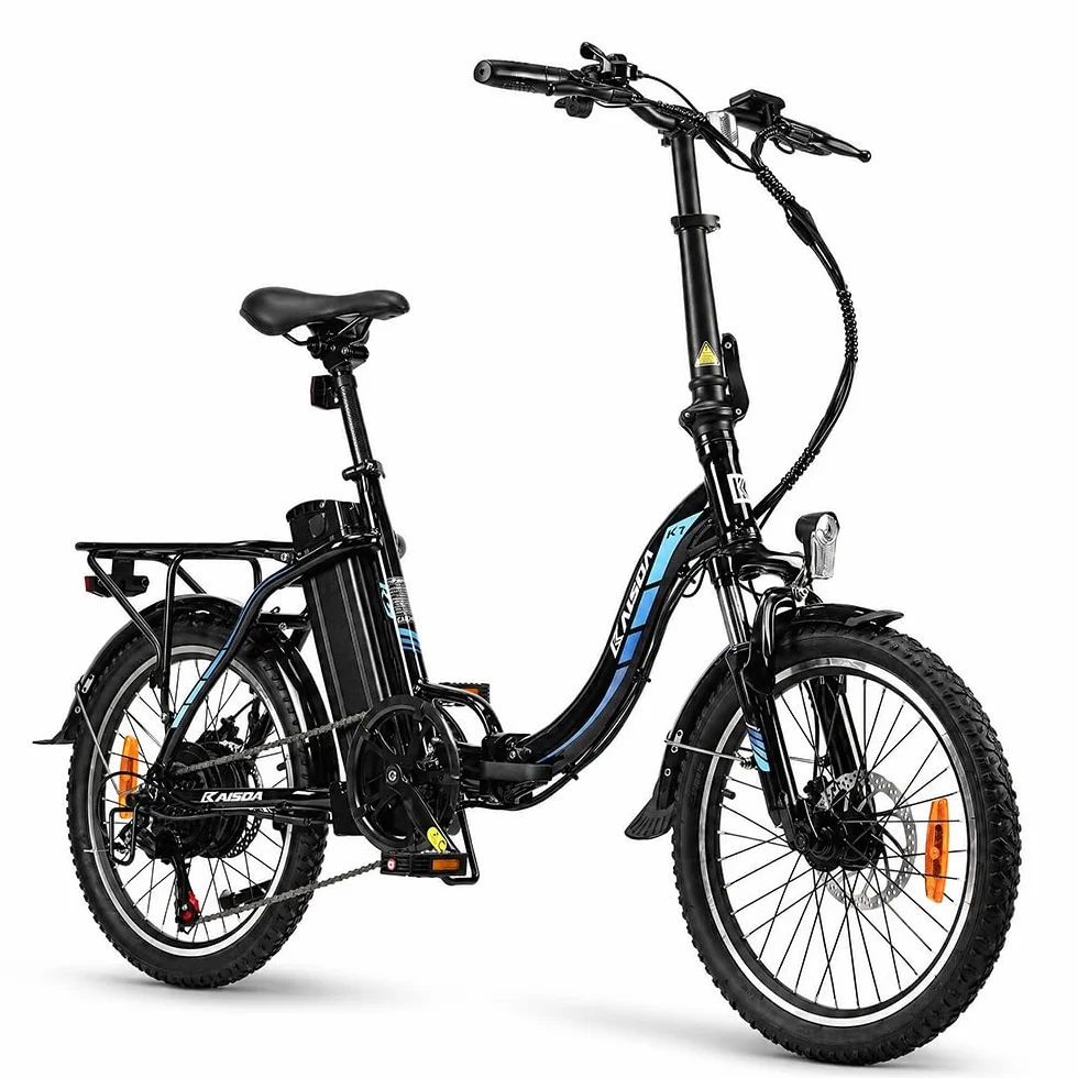 K7 Rower Elektryczny Składany 20", E-Citybike dla dorosłych Akumulator 36 V, 13 Ah, Lekki Rower Elektryczny dla Seniorów i Dziewcząt, z Aplikacją, 7-Biegowa Przerzutka, Długi Zasięg do 75 km