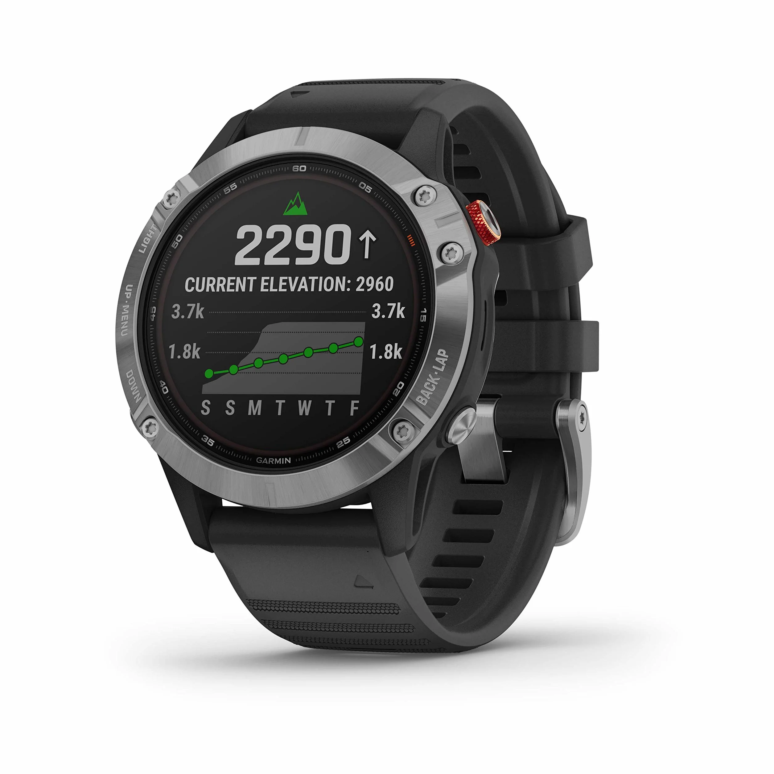Garmin Fenix 6 Solar Zegarek GPS Srebrny Czarny Pasek