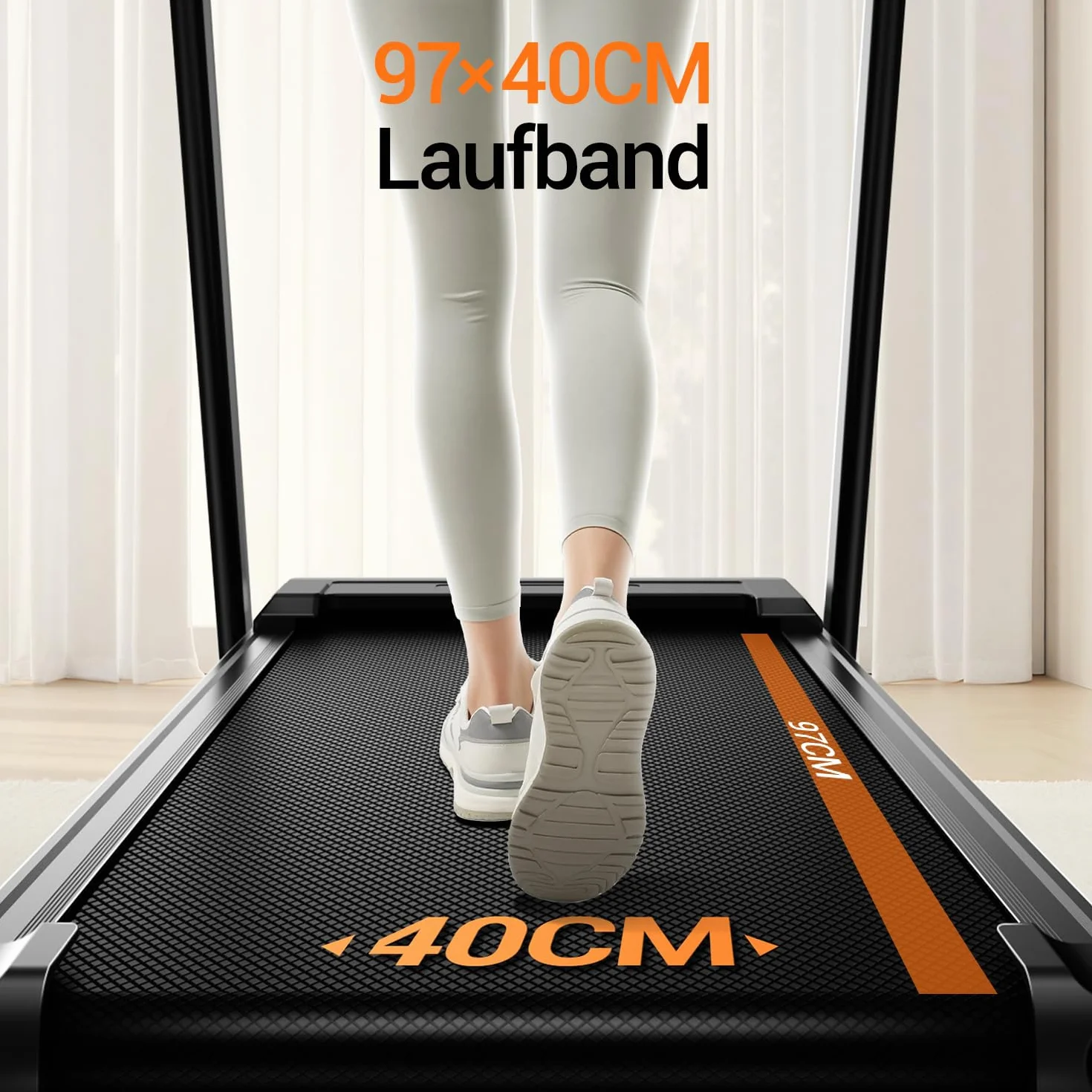 LONTEK Bieżnia do domu, składana, 12 km/h, bieżnia z monitorem tętna, Treadmill for Home z 12 programami treningowymi, maksymalne obciążenie 136 kg