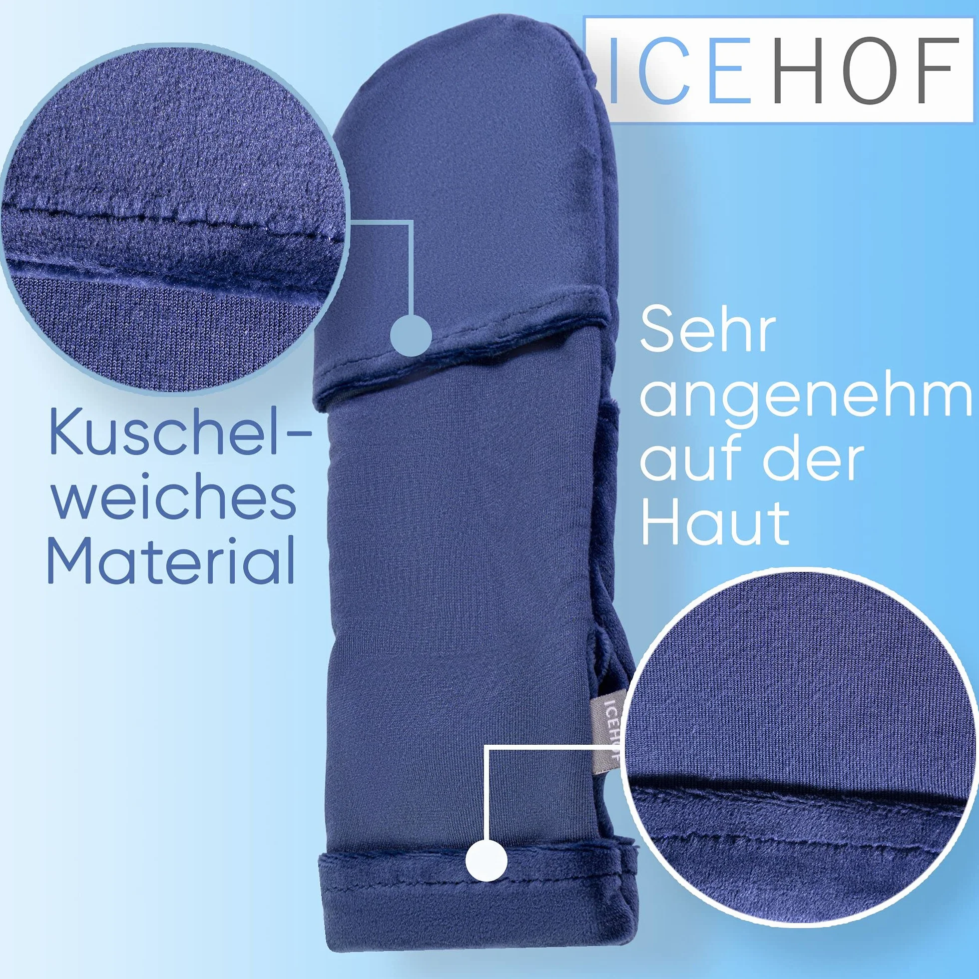 ICEHOF Skarpety chłodzące, z 4 wkładami chłodzącymi, delikatny materiał, 1 para z żelowymi wkładkami chłodzącymi, terapia zimnem dla stóp w przypadku chemioterapii, reumatyzmu, uniseks, rozmiar L