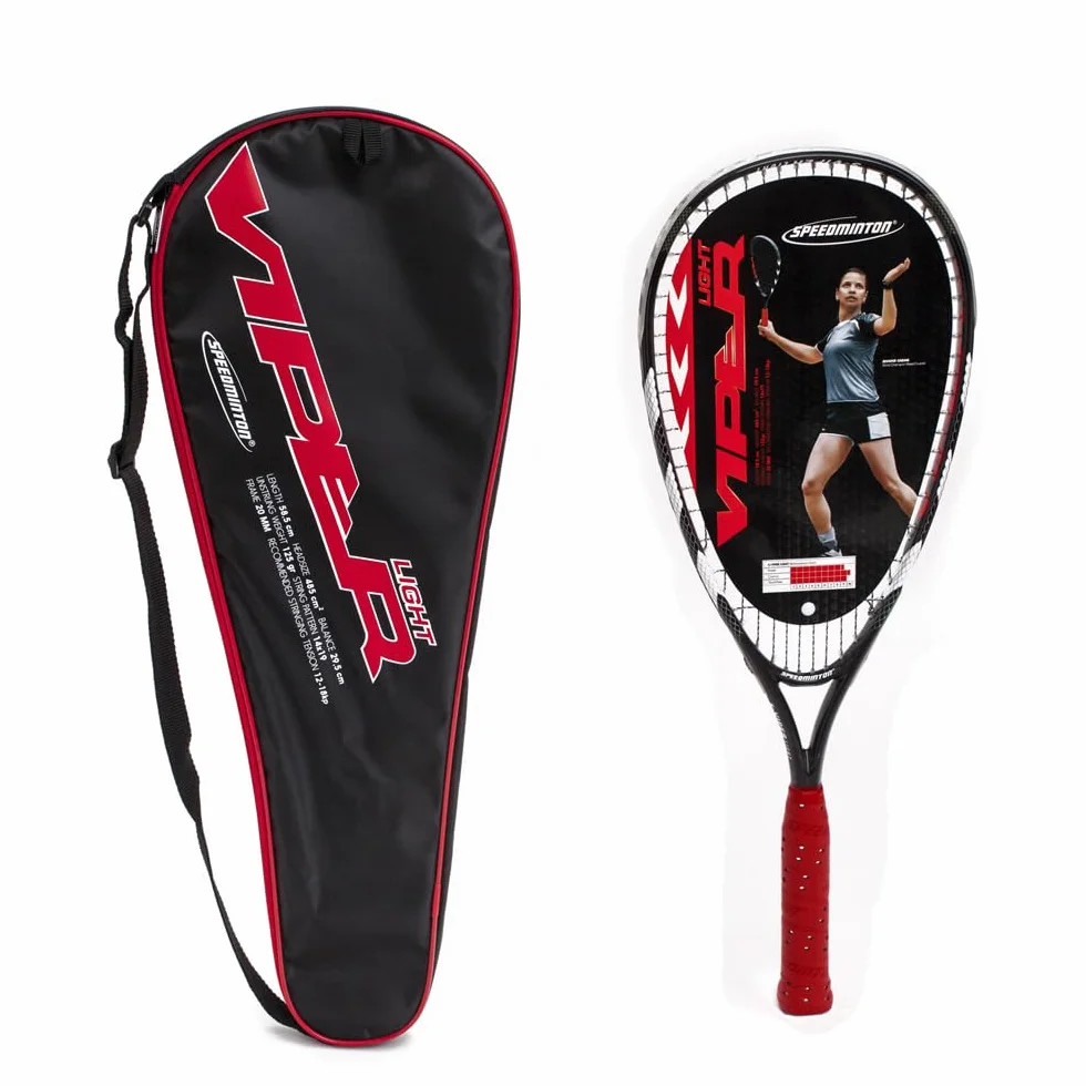 Speedminton Racket Viper Light rakieta do crossmintona dla dorosłych, unisex, czerwony/pomarańczowy/biały/czarny, 58,5