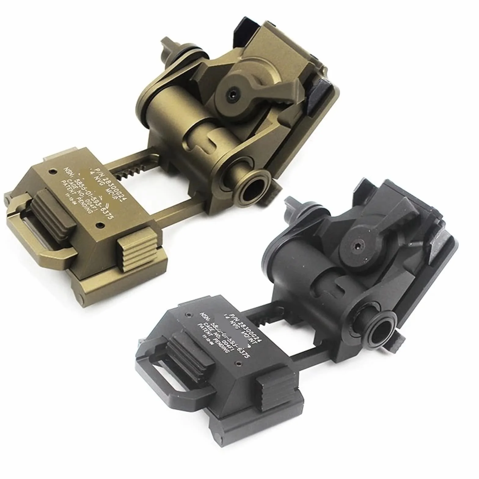 Noktowizor, Metalowe Wilcox L4G24 NVG Mount gogle noktowizyjne Arms Bridge Fast OPS uchwyt na kask Breakaway Base Adapters Do Nocnego OgląDania Lub Obserwacji (Color : Nero)