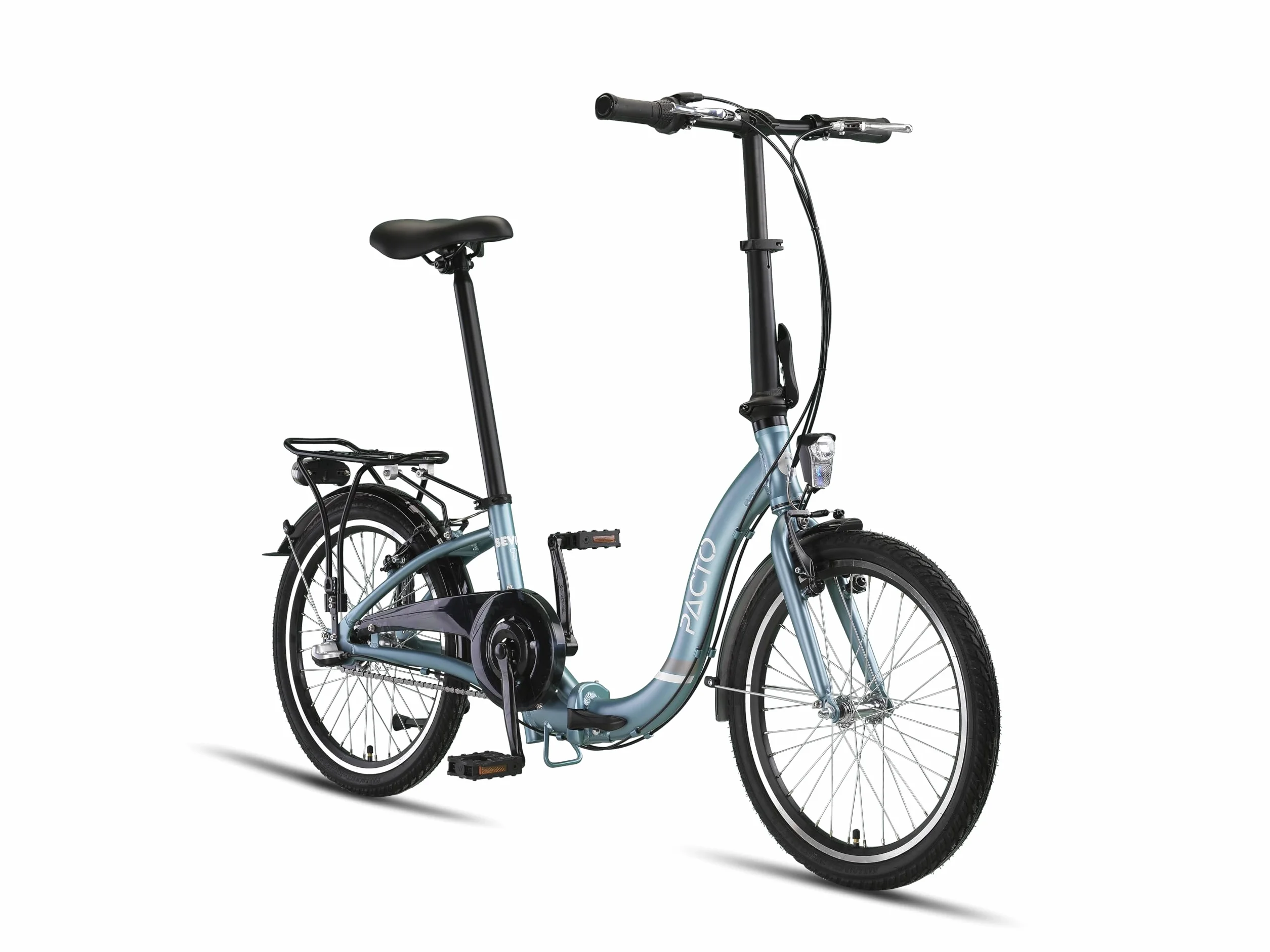 PACTO Seven Rower składany holenderski 27 cm aluminiowa rama 20 cali felgi aluminiowe 3 przekładnie Shimano Nexus hamulce tarczowe