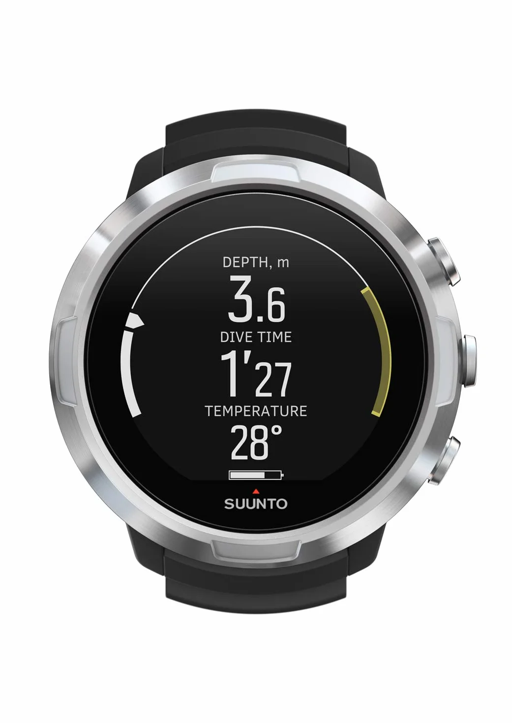 Suunto Komputer nurkowy D5 z kolorowym wyświetlaczem, wodoszczelność 100 m, funkcja alarmu, stoper, informacje o pogodzie, kompas i czas pracy baterii do 12 godzin w trybie nurkowania