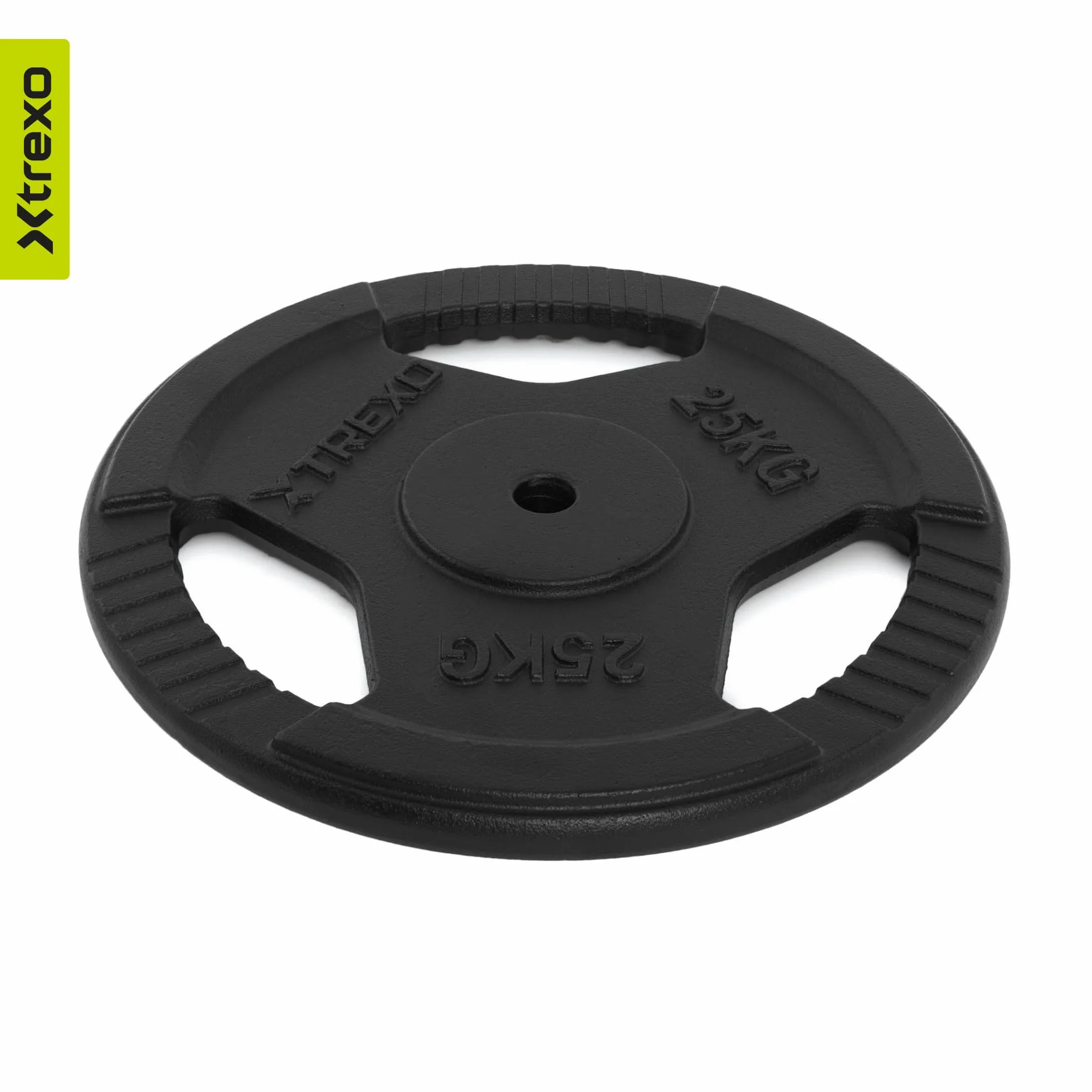 TREXO TRX-ICP001 żeliwna tarcza do sztangi, 1,25 kg, uniwersalna, trwała, z ergonomicznymi uchwytami, kompatybilna z hantlami i uchwytami, do treningu siłowego i funkcjonalnego