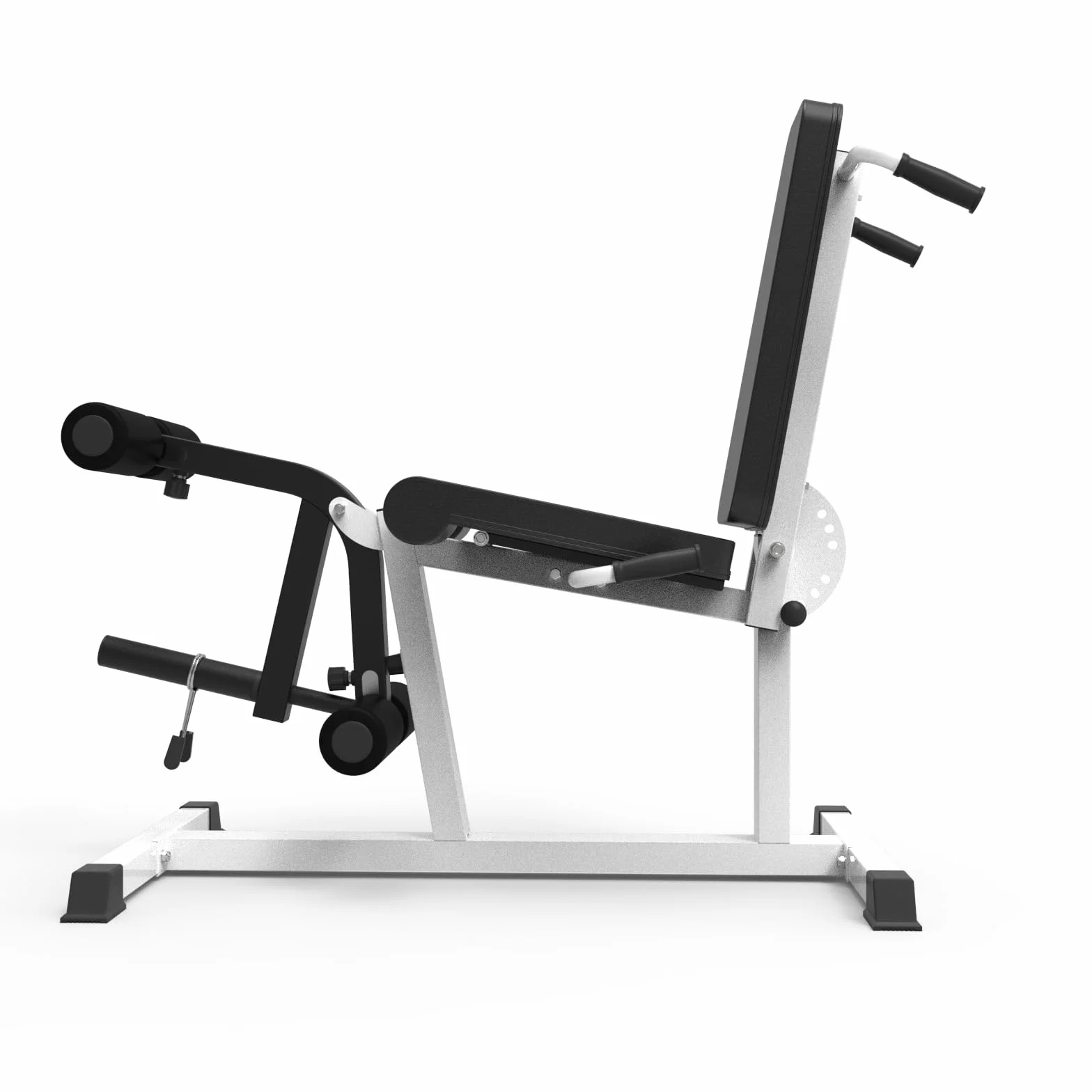 Bad Company BCA-145 przyrząd do prostowania nóg, trener ud, trener nóg do domu, kompatybilny z krążkami do hantli 30 mm i 50 mm, sprzęt fitness do domu