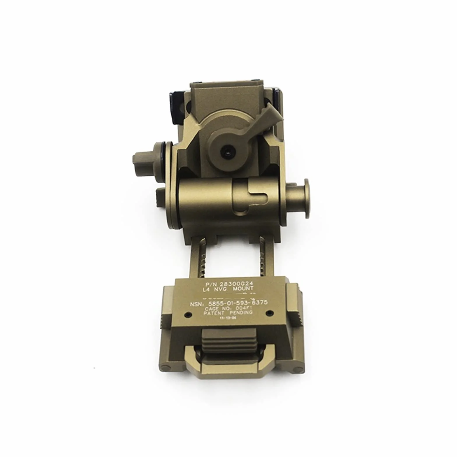 Noktowizor, Metalowe Wilcox L4G24 NVG Mount gogle noktowizyjne Arms Bridge Fast OPS uchwyt na kask Breakaway Base Adapters Do Nocnego OgląDania Lub Obserwacji (Color : Nero)