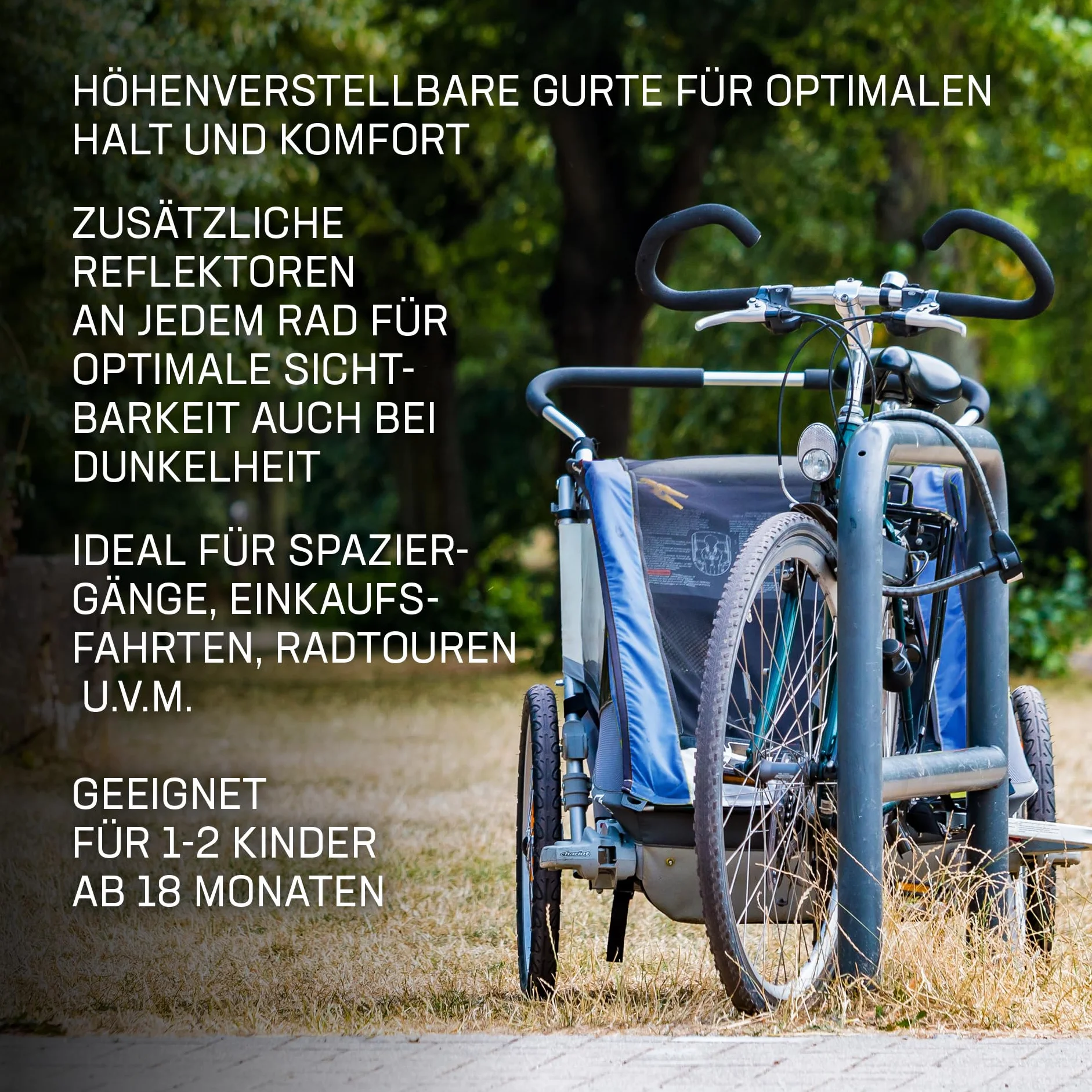 Alpström przyczepka rowerowa 2 w 1 dla 1-2 dzieci od 18 miesięcy
