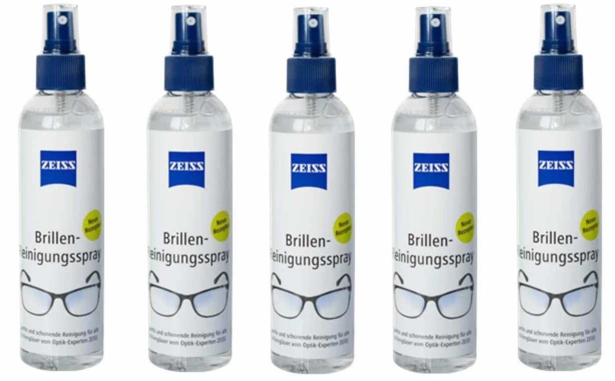 ZEISS chusteczki do czyszczenia okularów lub spray do czyszczenia okularów do delikatnego i gruntownego czyszczenia szkieł okularów, bez alkoholu (5)