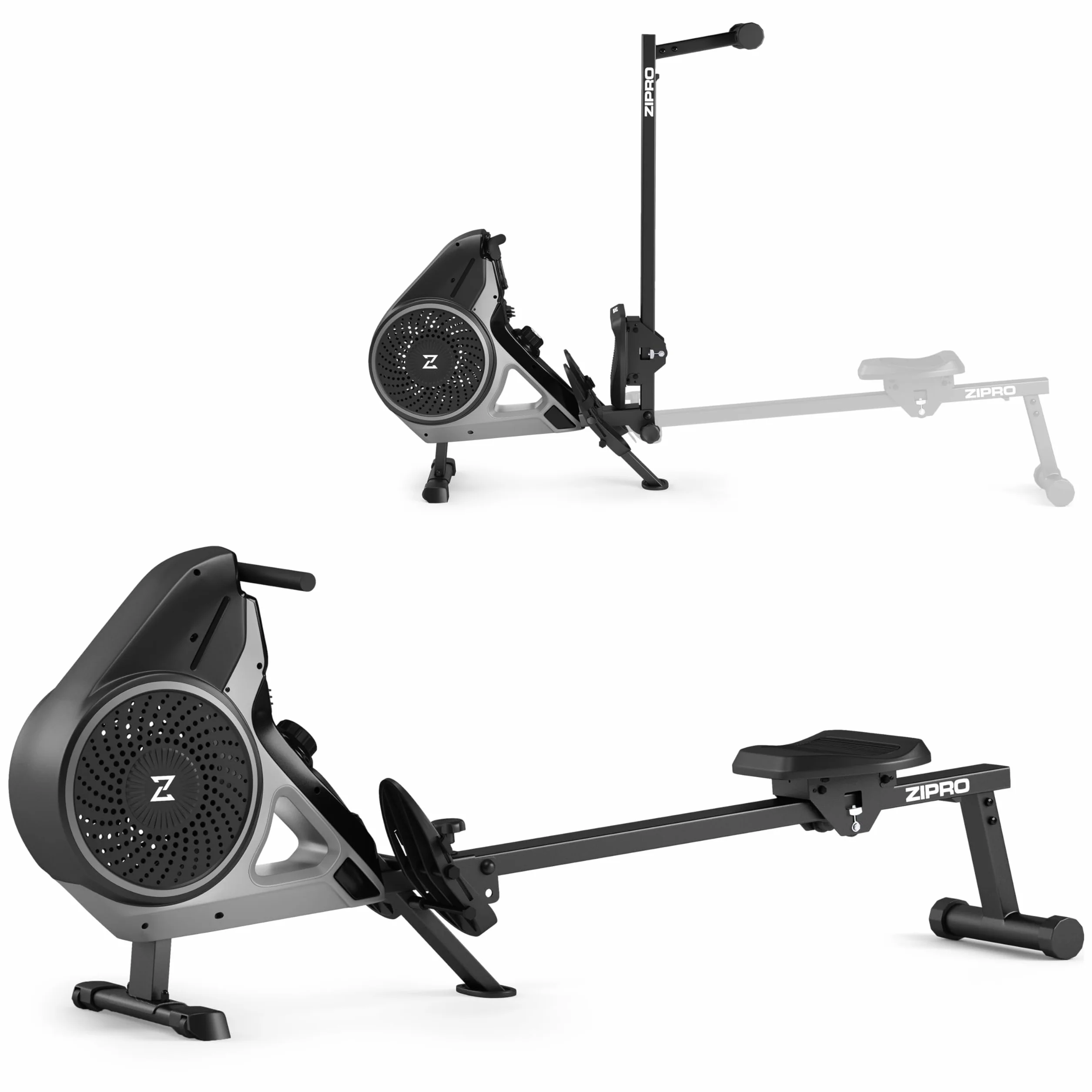 ZIPRO Wioślarz 8 Poziomów Regulacji Obciążenia Płynna Regulacja Oporu Cicha Praca Ergonomiczny Design