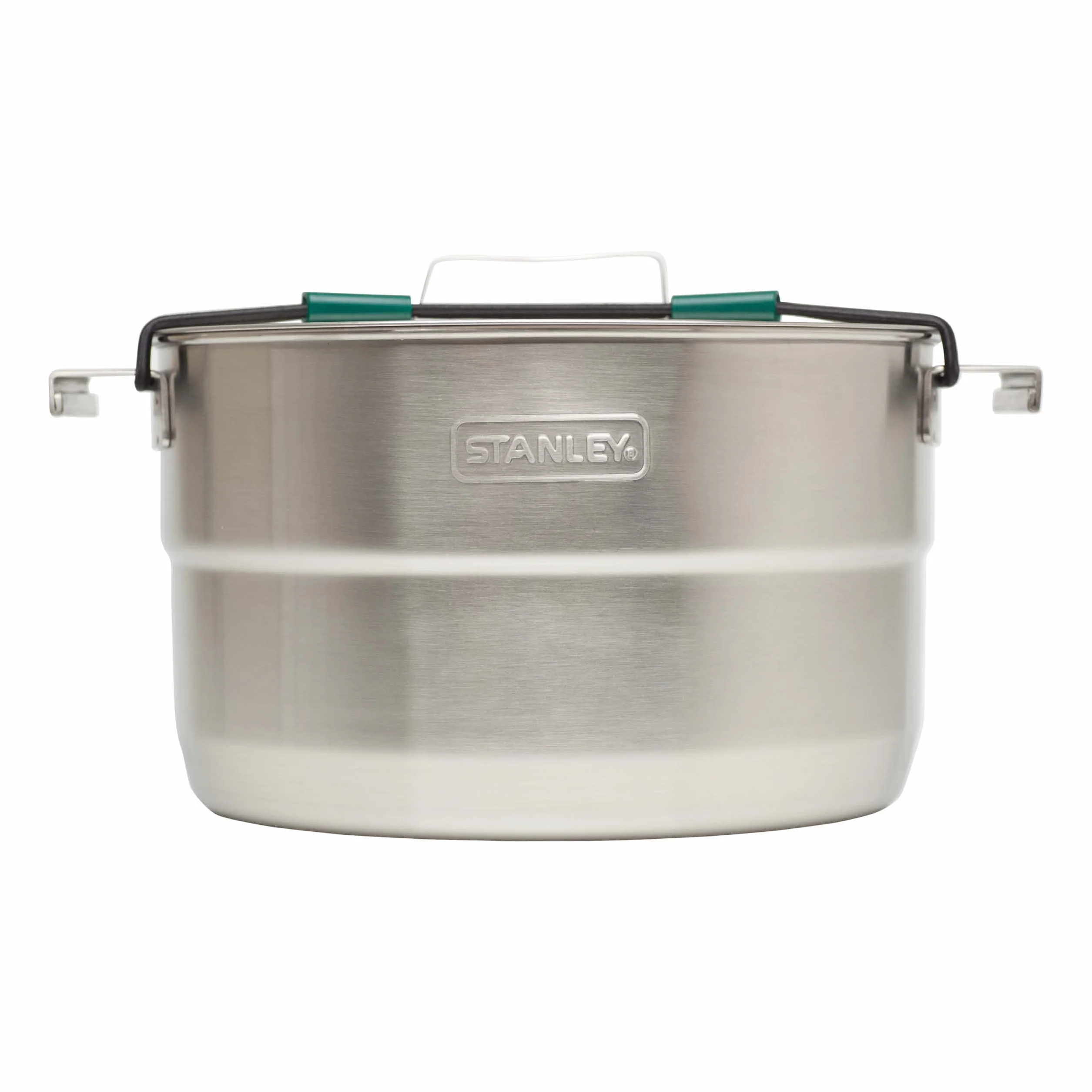 Stanley Adventure Full Kitchen Basecamp kempingowy zestaw do gotowania, 3,5 l, 11-częściowy zestaw do gotowania na świeżym powietrzu, garnek ze stali nierdzewnej z wentylowaną pokrywką, naczynia