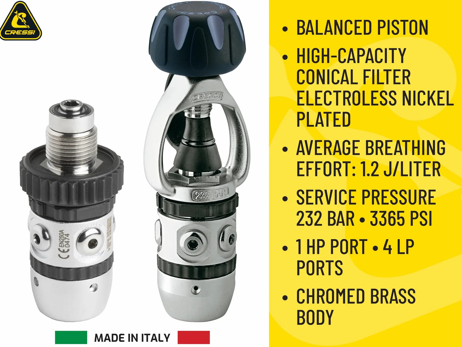 Cressi AC2 / Compact & Octopus XS - zestaw regulatora nurkowania wysokiej jakości