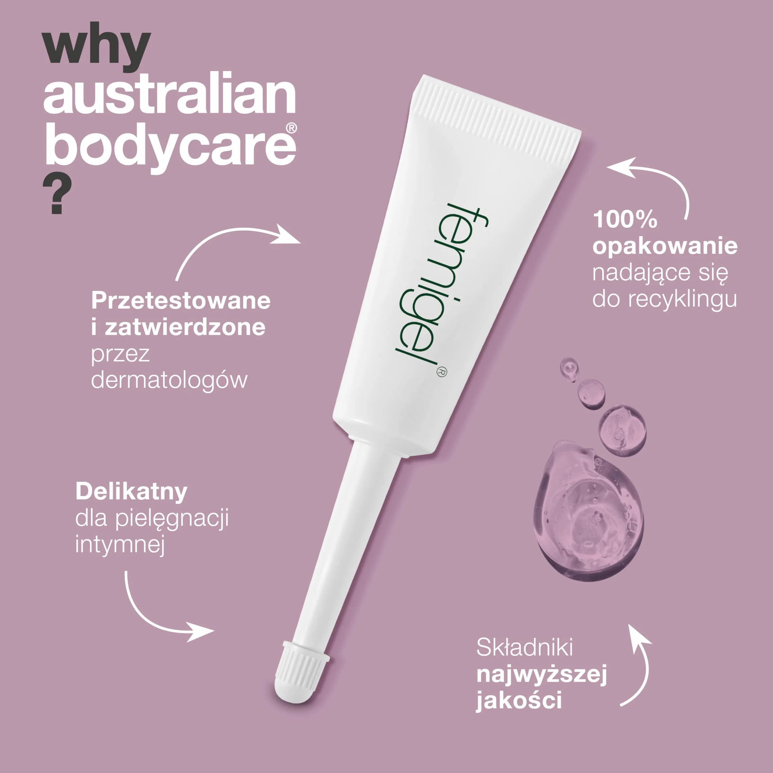 Australian Bodycare Femigel, 15x5ml | Naturalny żel do okolic intymnych | Zapobiega nieprzyjemnemu zapachowi, wysuszaniu i podrażnieniom | Z 100% Olejkiem z Drzewa Herbacianego | Przebadany klinicznie