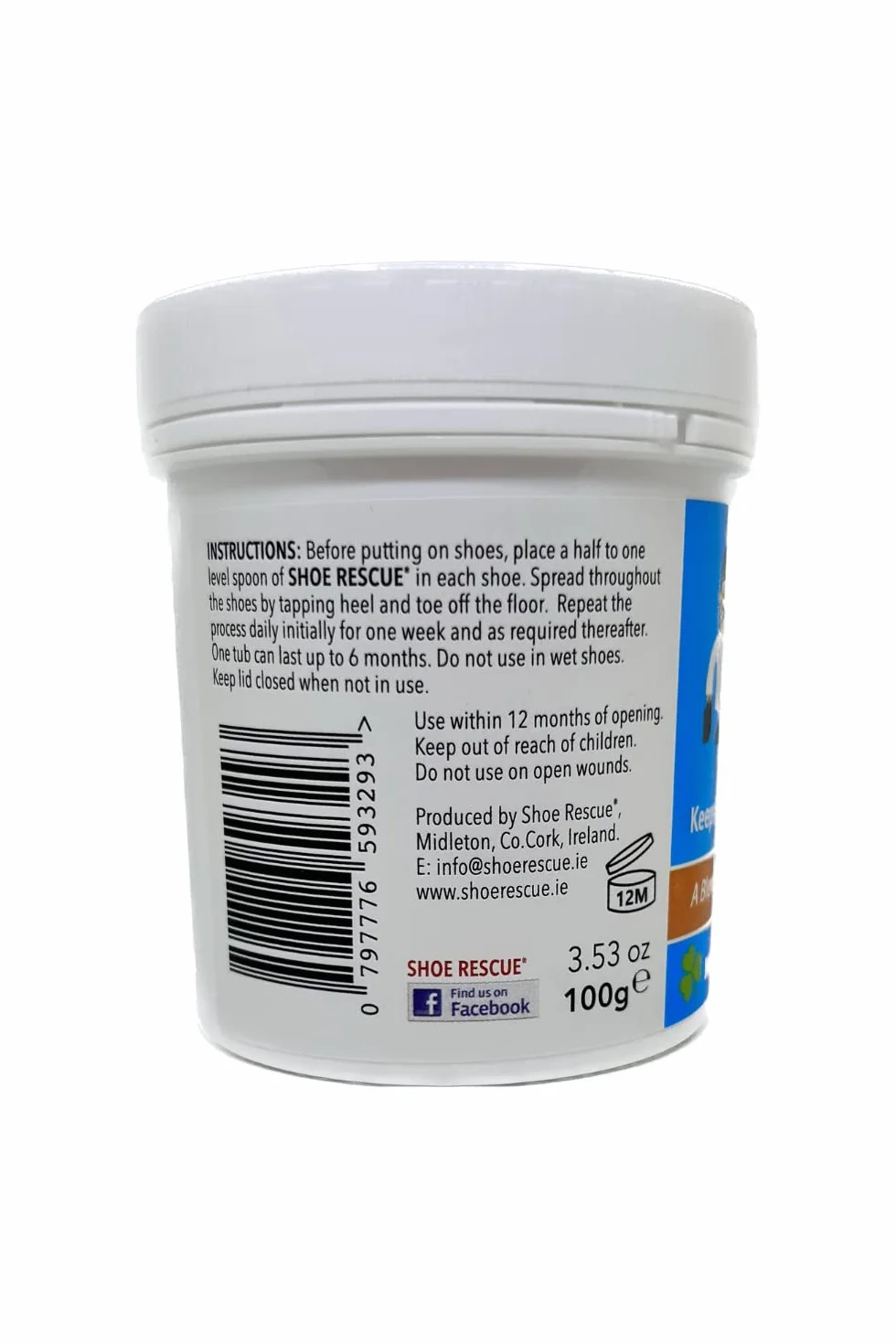 Puder do butów i stóp 100 g – środek do usuwania nieprzyjemnych zapachów stóp i eliminator – opracowany przez zarejestrowaną pielęgnację stóp Shoe Rescue to całkowicie naturalny środek do usuwania
