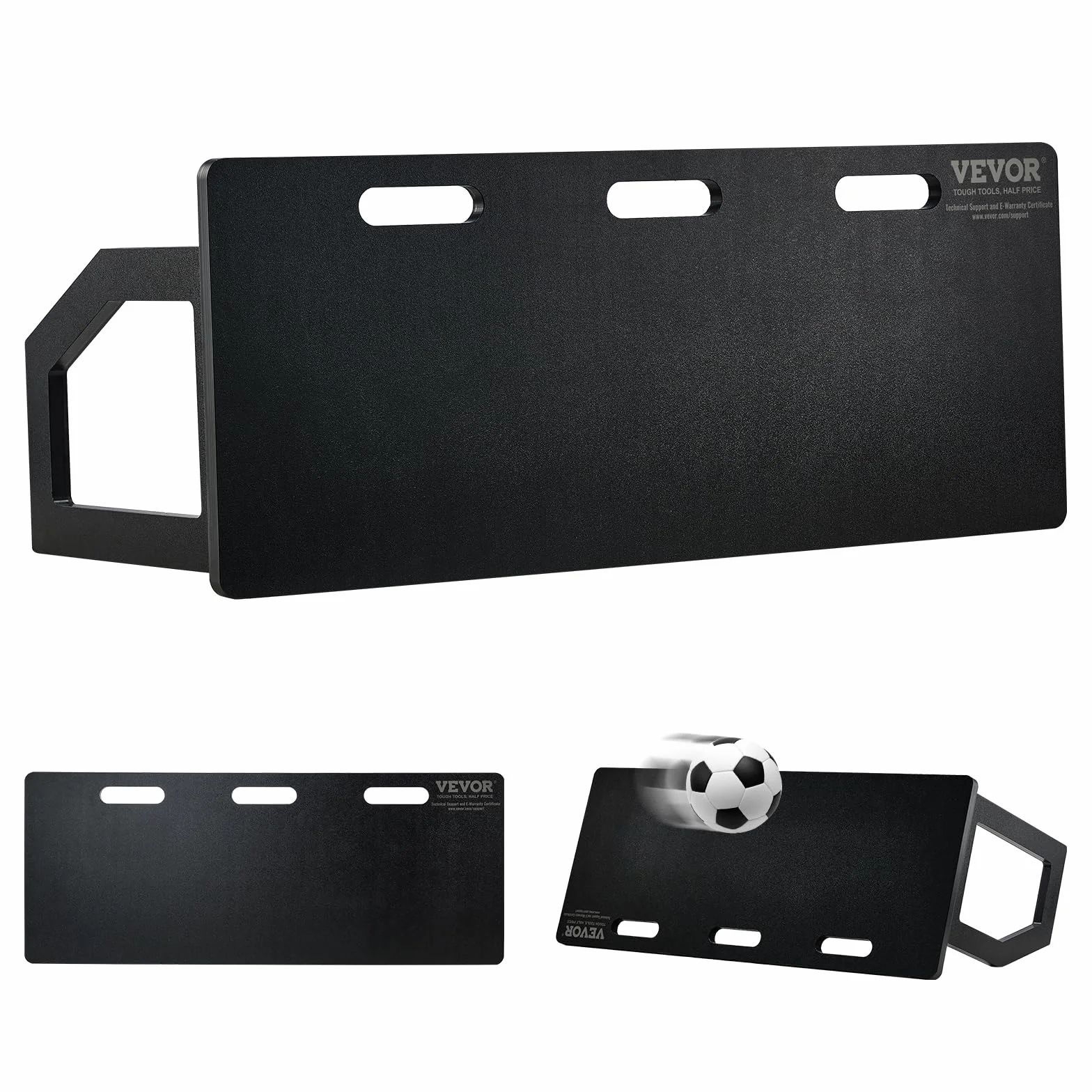 VEVOR Deska do gry w piłkę nożną, przenośna ściana piłkarska 102 x 40 cm z 2 kątami odbicia, składana deska do odbicia HDPE, sprzęt treningowy do piłki nożnej dla dzieci i dorosłych, trening podawania