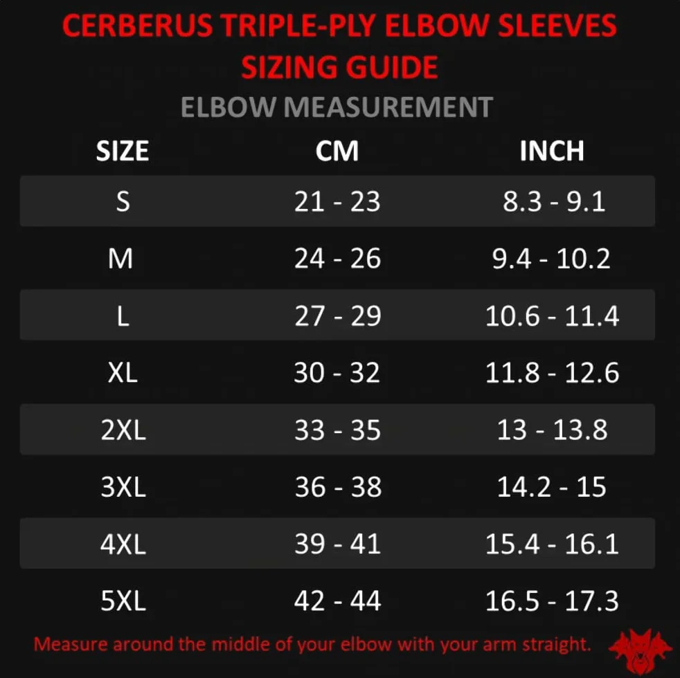 CERBERUS Strength Trzywarstwowe rękawy na łokcie (XL)