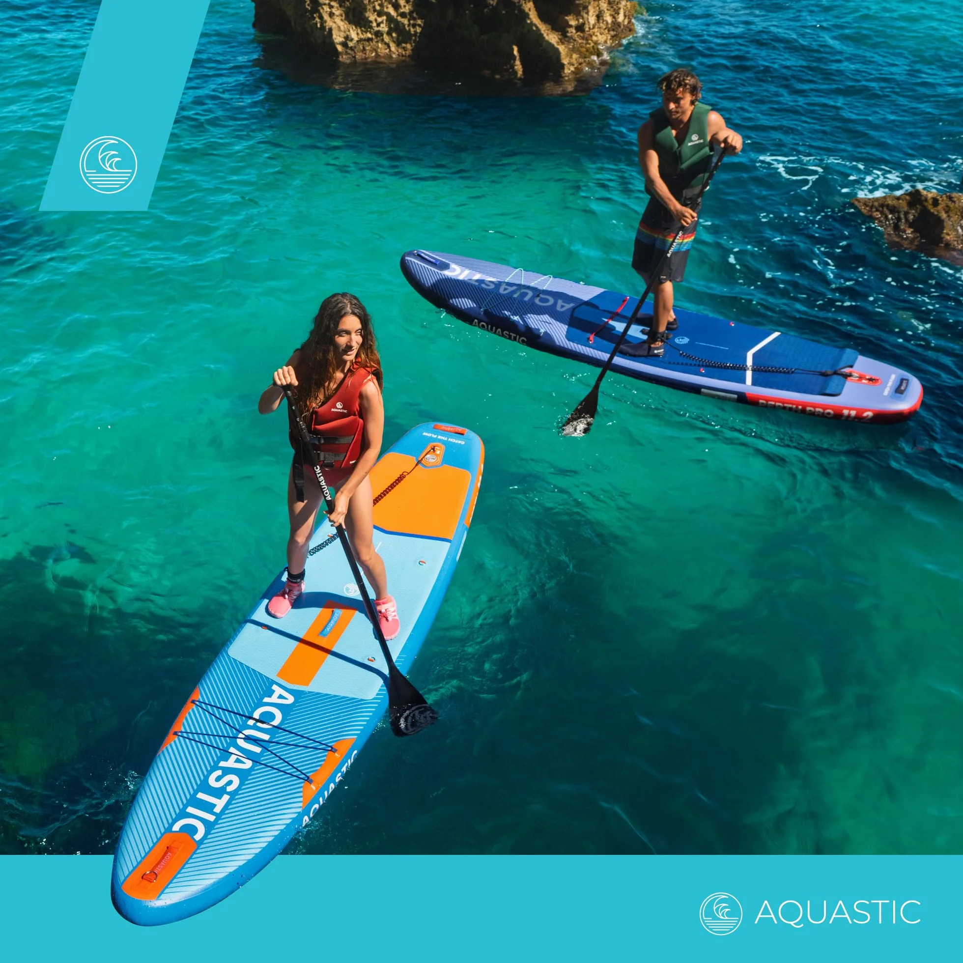 AQUASTIC Perth 10'8" SUP Board Set kompletny zestaw z wiosłem siedziskiem kajakowym leash pompką plecakiem Drop Stitch Lite