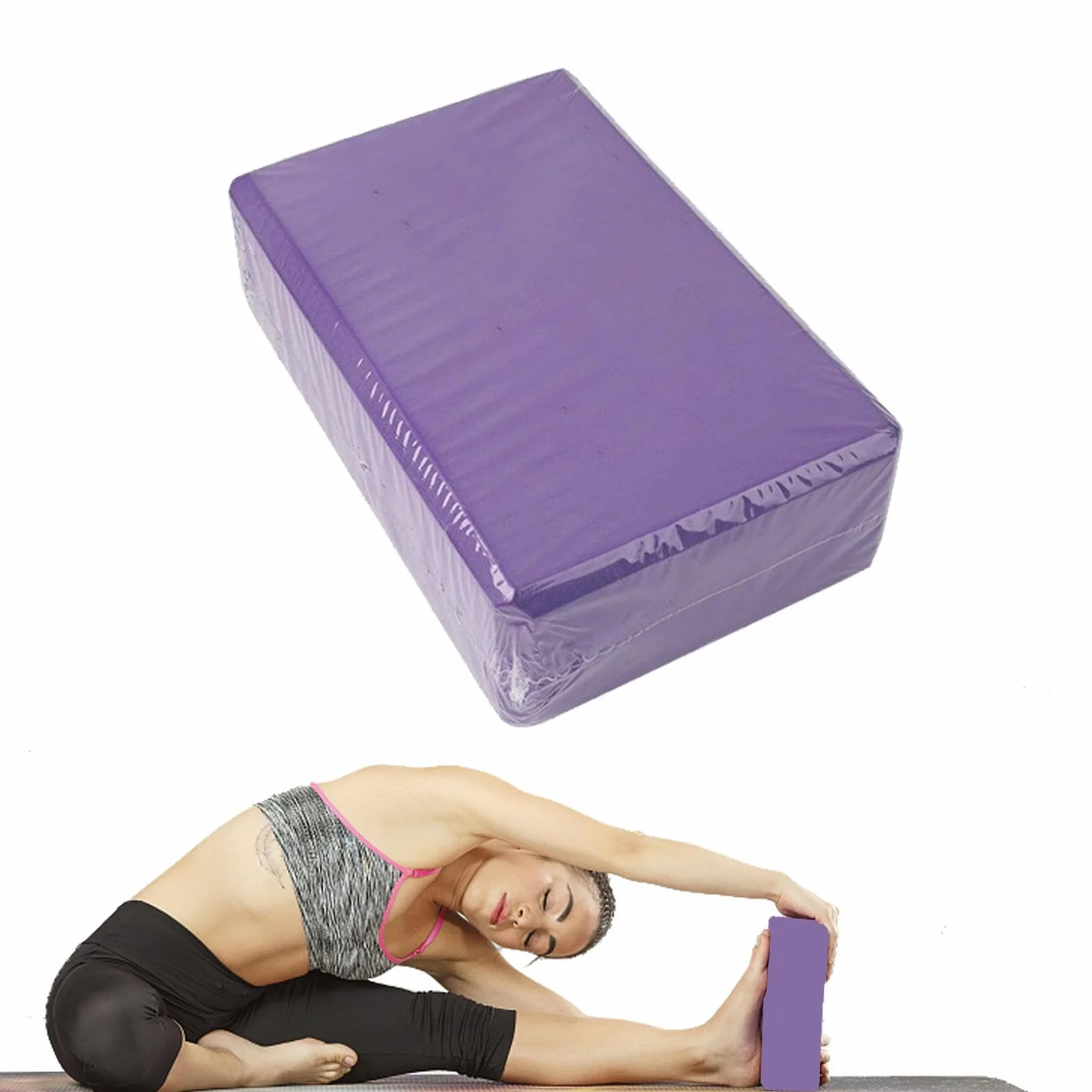 Piankowe bloki do jogi - pianka EVA antypoślizgowy sprzęt treningowy | damski sprzęt treningowy pilates cegła - dla kobiet dorosłych medytacja elastyczność trening fitness domowe studio podróż