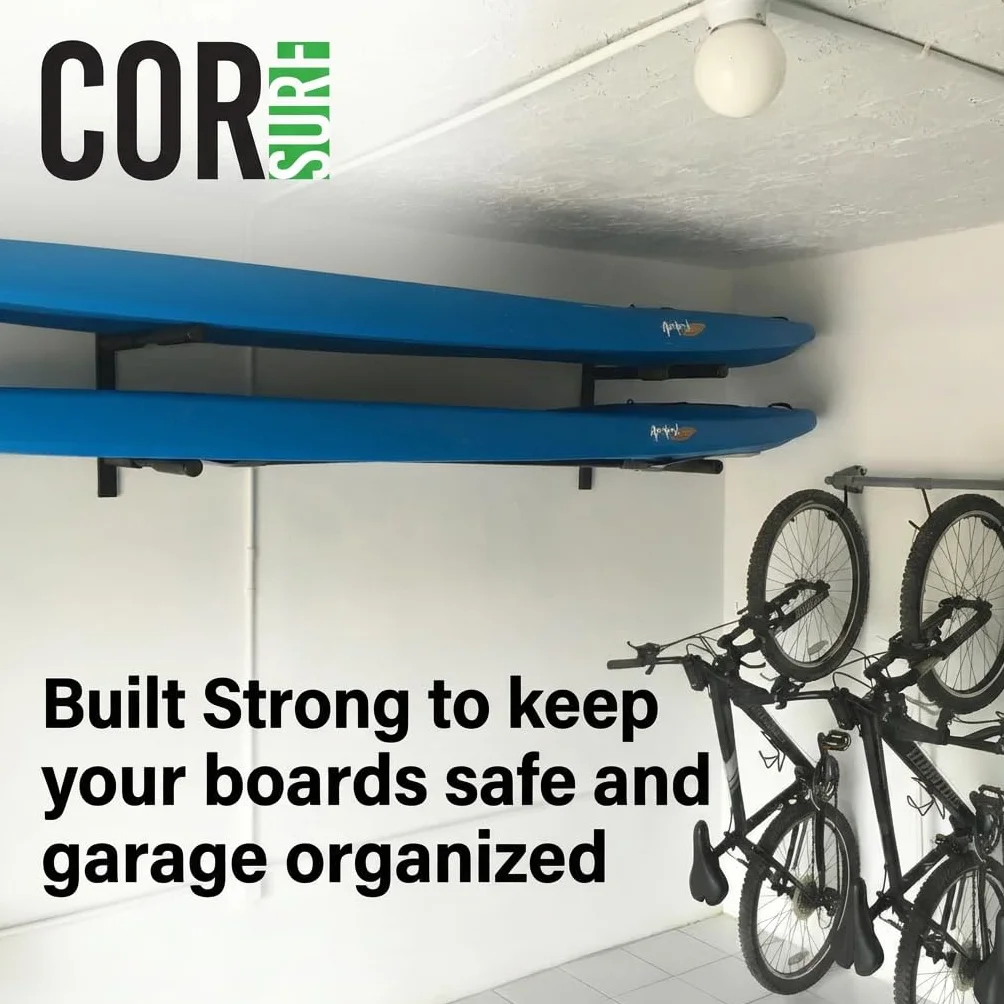 COR Surf Podwójna deska surfingowa Rack | wysokowydajny uchwyt ?cienny SUP do deski paddleboardowej lub surfingowej SUP i longboard