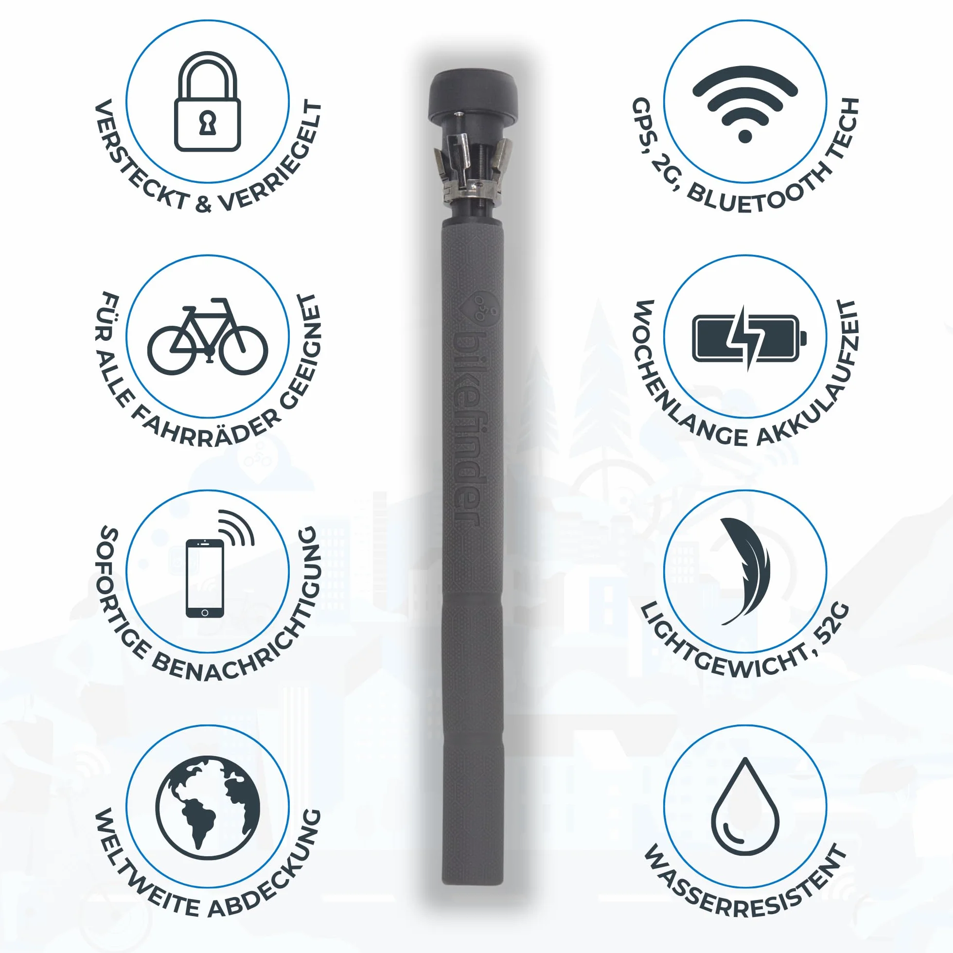 GPS tracker rowerowy ukryty w kierownicy lokalizator z kartą SIM