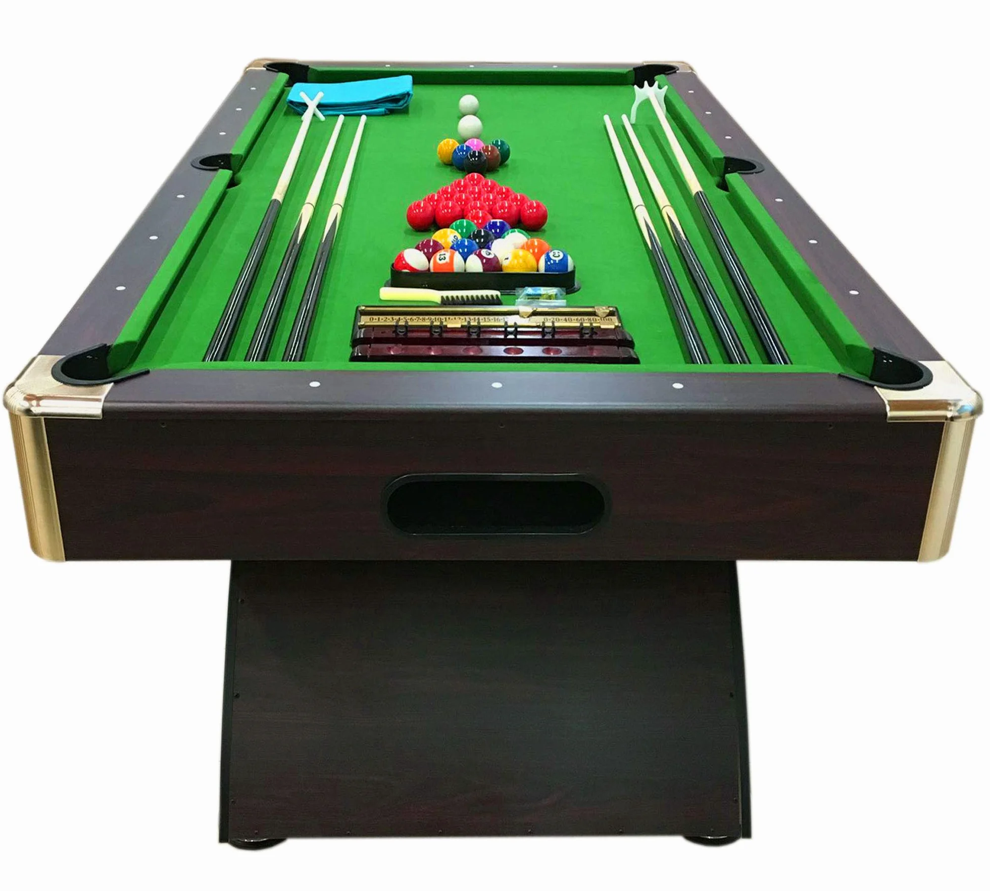 Stół bilardowy Carambola ma wymiary 188 x 96 cm - Hannibal Snooker Green 7 Ft