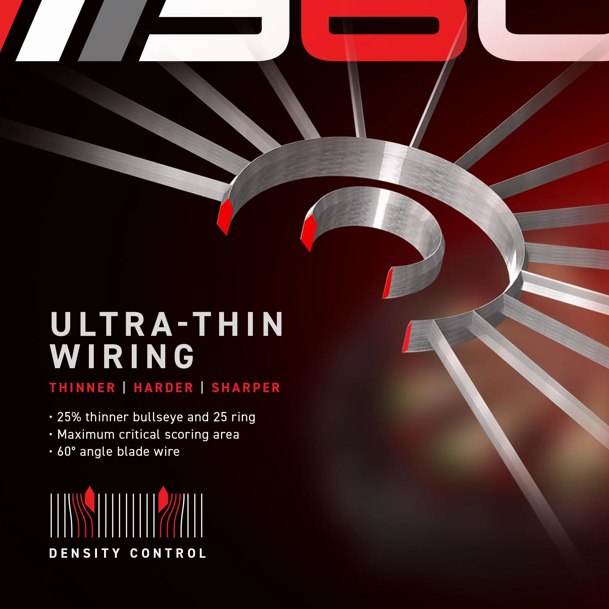 WINMAU Blade 360 Tarcza do rzutek Triple Core Carbon Pełna rotacja Symetryczna Grafika Profesjonalna tarcza do darta PDC