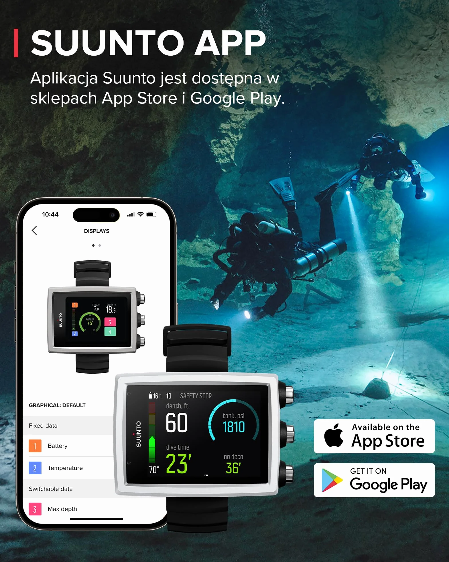 SUUNTO SS023081000 Zegarek do Nurkowania Dive Eon Core White, Biały, Uni Eu